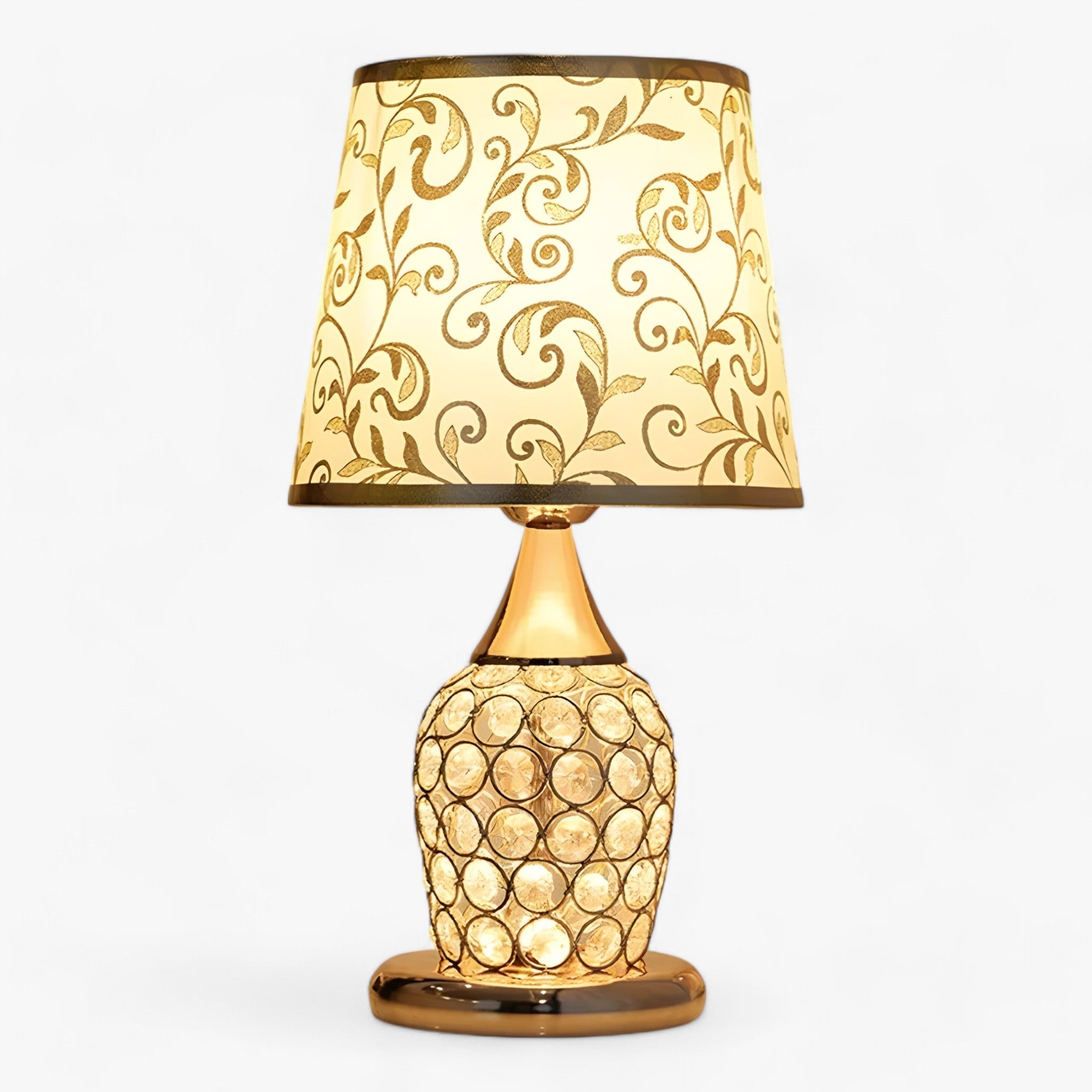 home & garden : EuroCrystal - Tafel Lamp van Kristal in Europese Stijl - Elegante en Romantische Decoratieve Verlichting voor Nachtkastje in B van Pantino