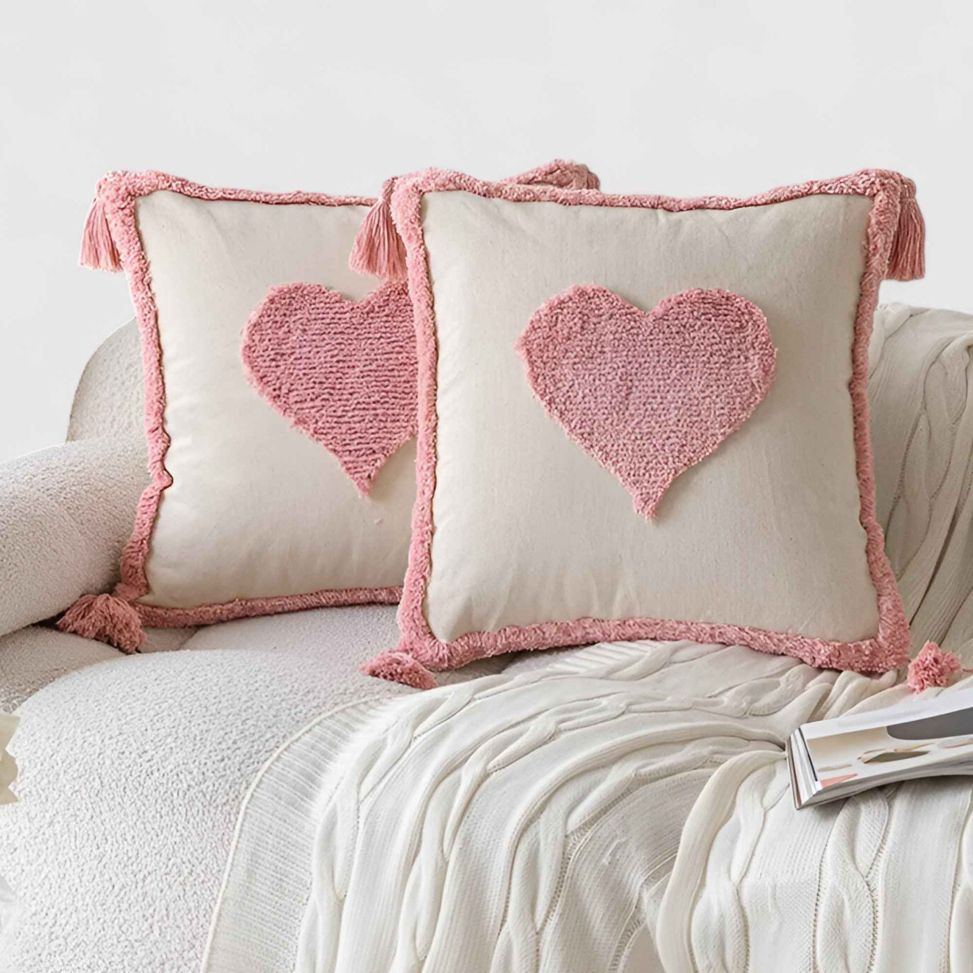 Decoratief Roze Fluwelen Gecapitonneerd Kussen