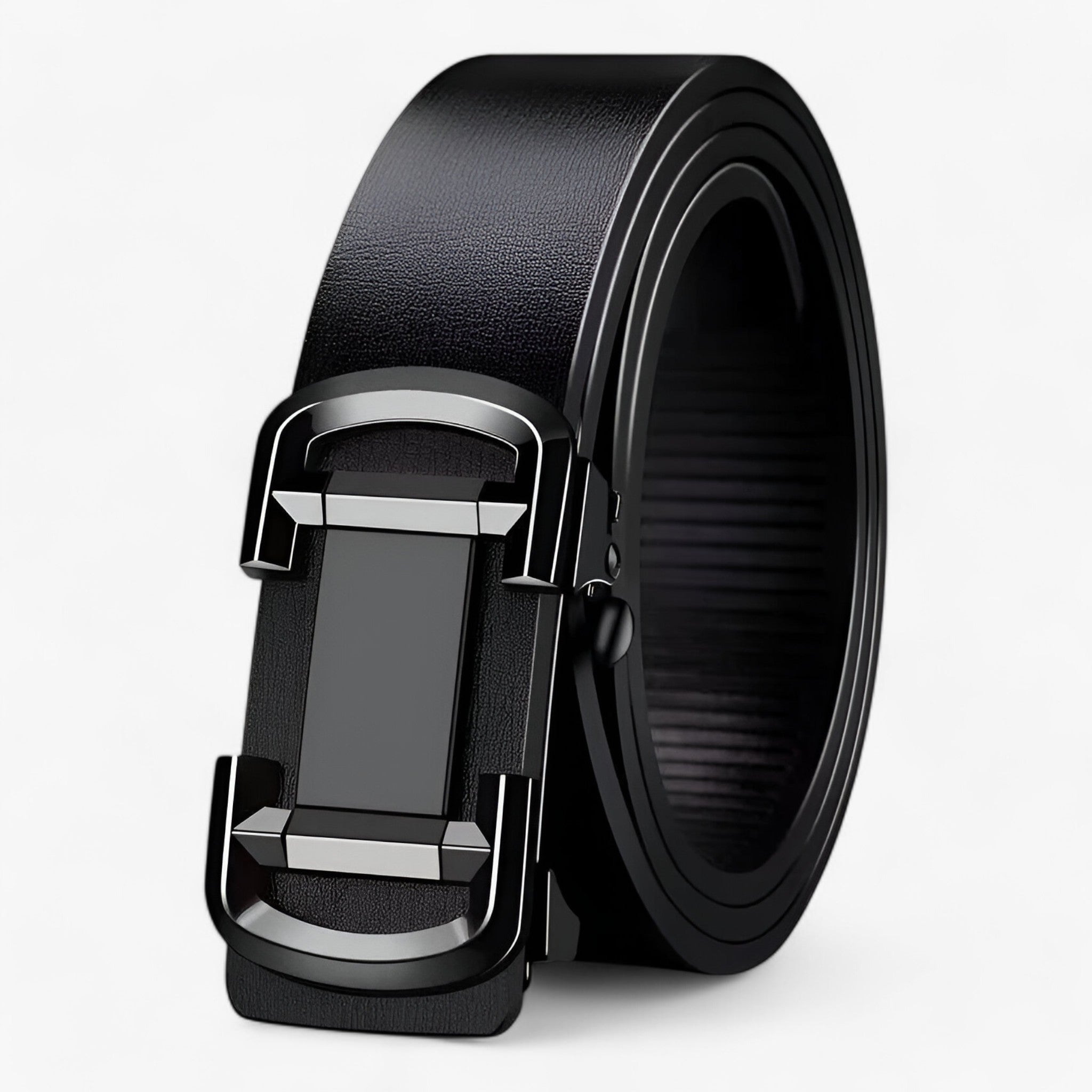 Heren Klassieke Riem van Echt Zwart Leer - Elegant en Functioneel voor Elke Gelegenheid