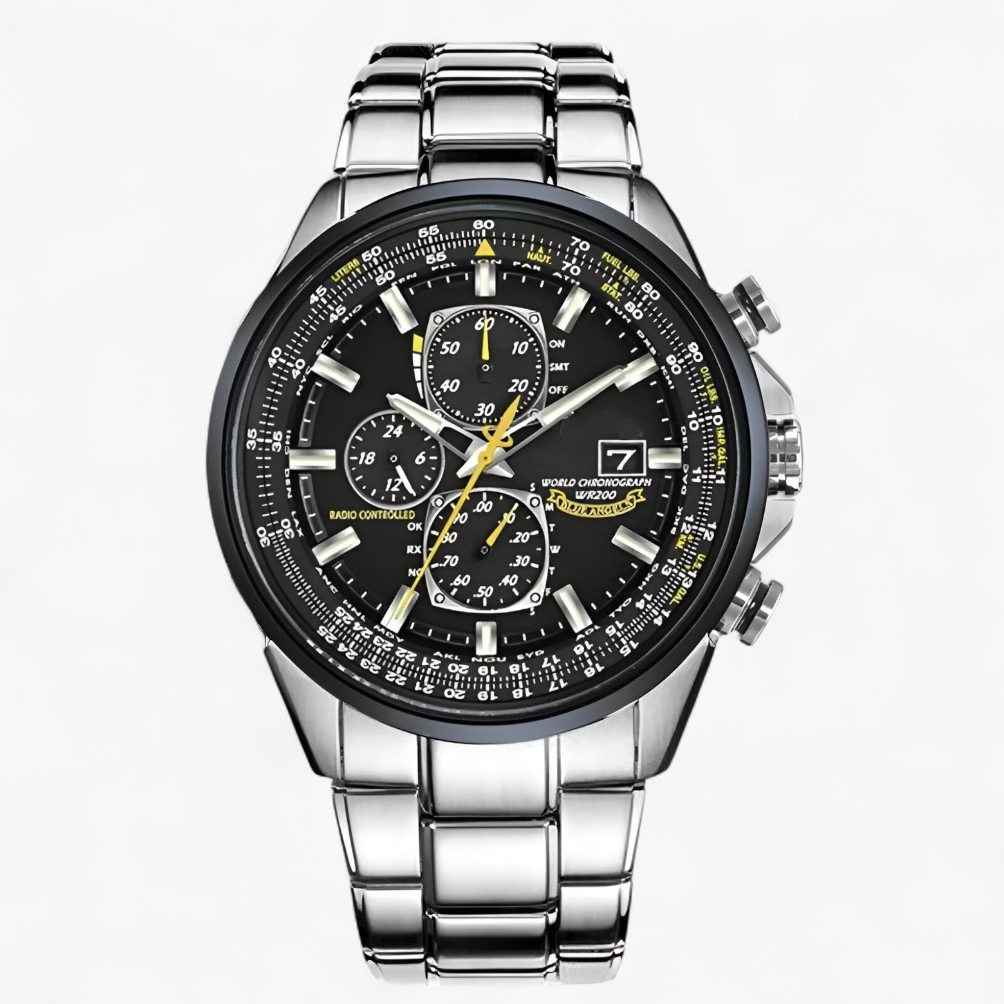 Watches : Heren Chronograaf Horloge MultiSteel 42mm, Zilverkleurig Staal met Elegante Blauwe Wijzerplaat in van Pantino