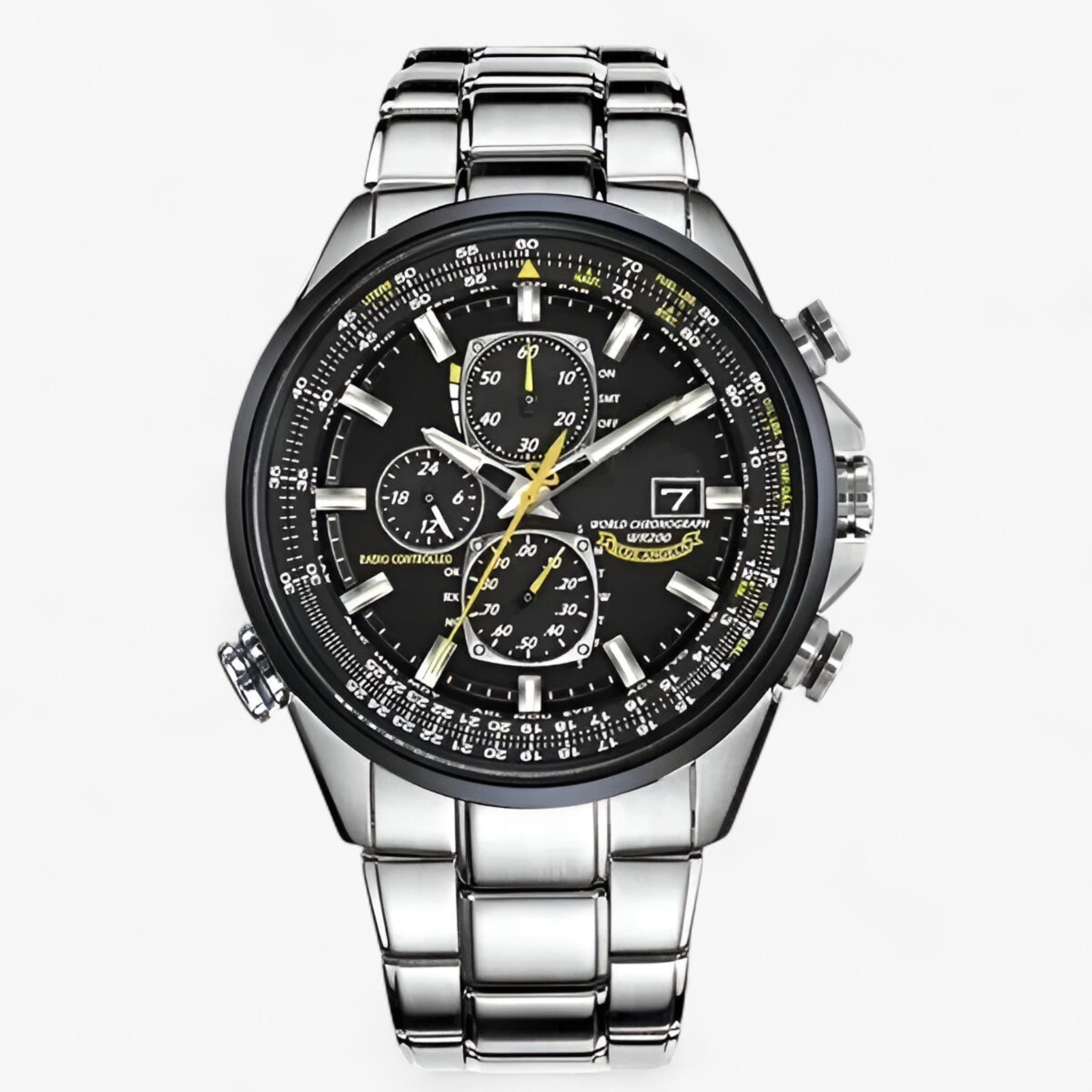 Watches : Heren Chronograaf Horloge MultiSteel 42mm, Zilverkleurig Staal met Elegante Blauwe Wijzerplaat in van Pantino