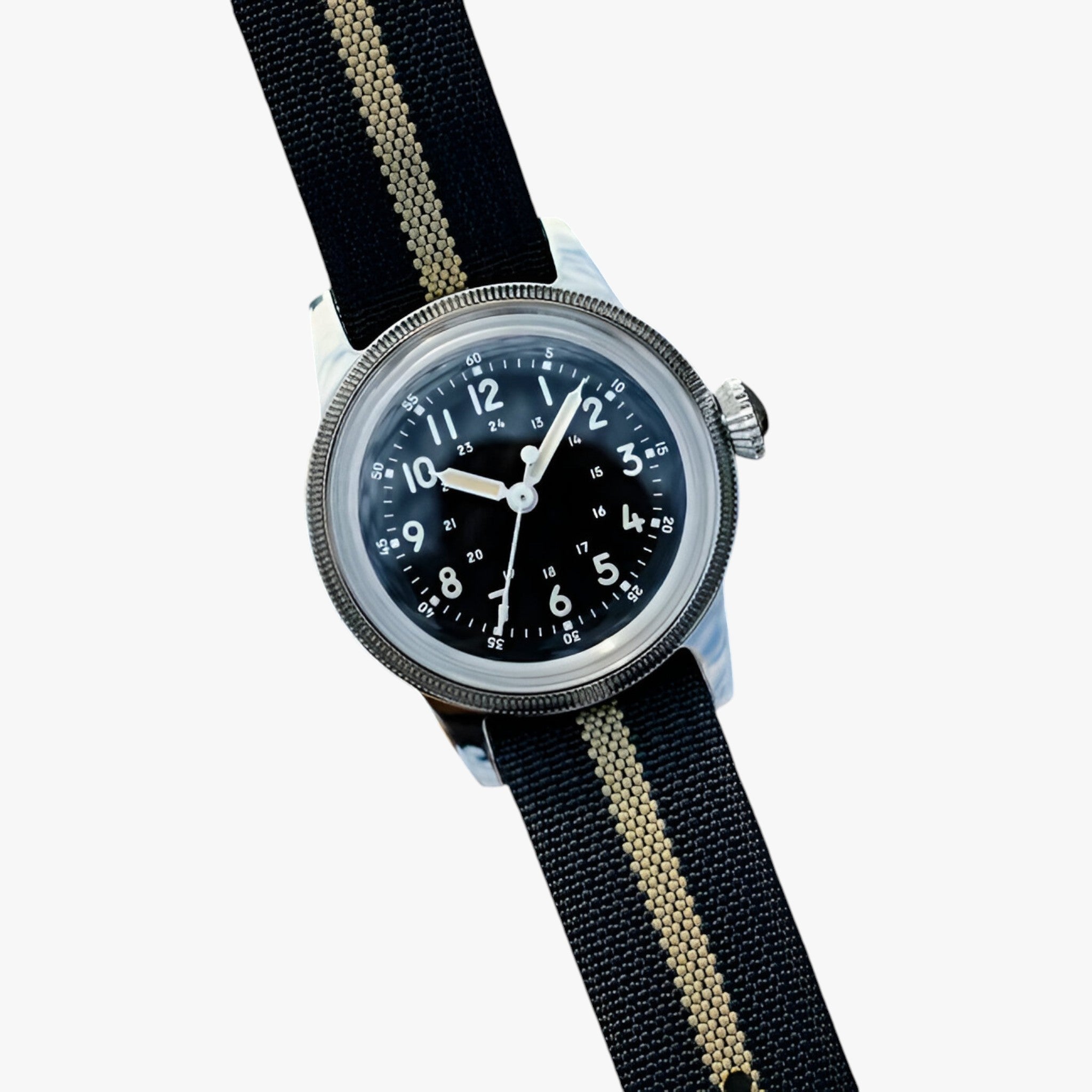 watches : Horloge Zwart Zilver - Precisie Vintage Militair in van Pantino