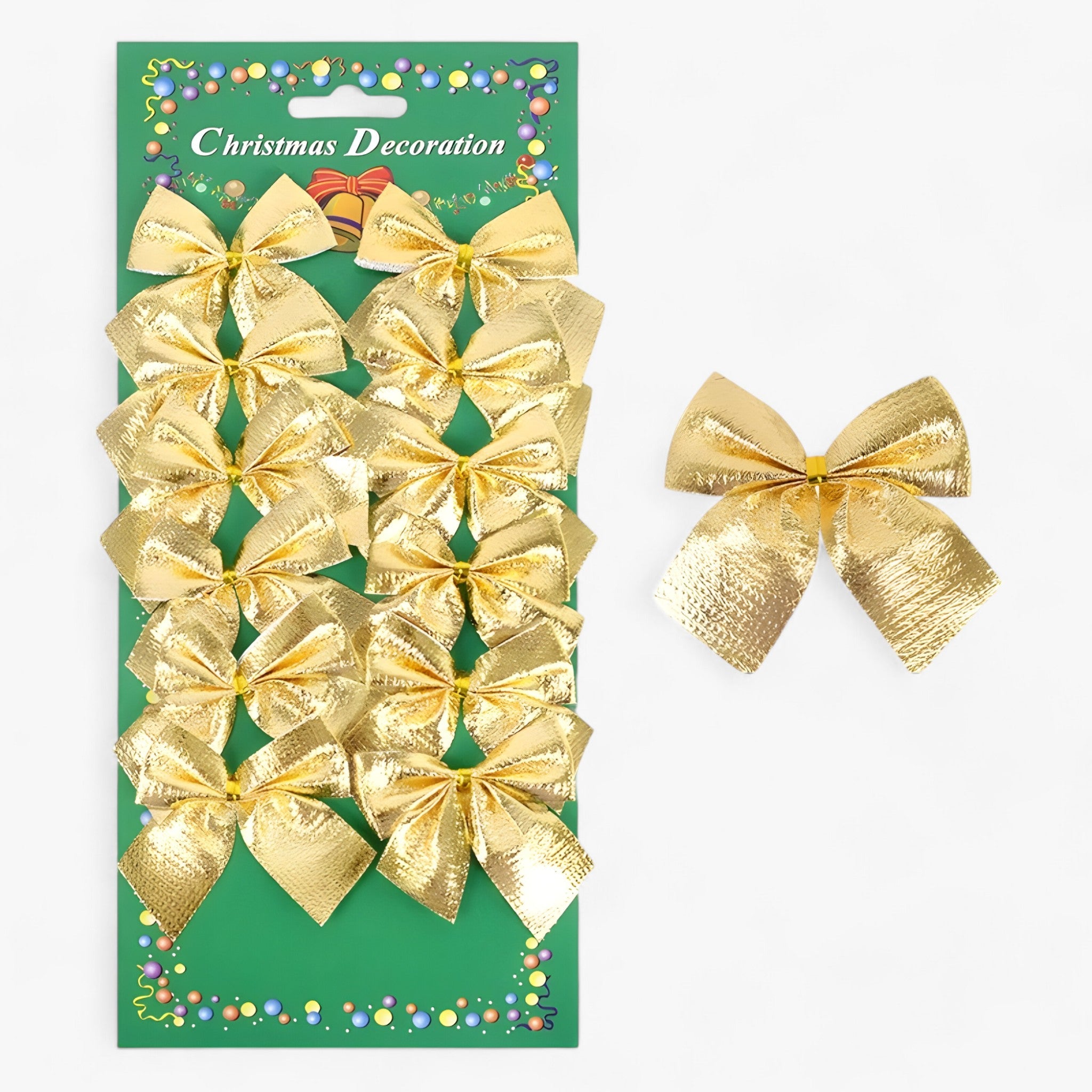 home & garden : Mini Pendentifs Rode en Gouden Strikken - Perfect voor DIY en Cadeauversiering - Zilver in Goud 24 stukken (2 pakketten) van Pantino