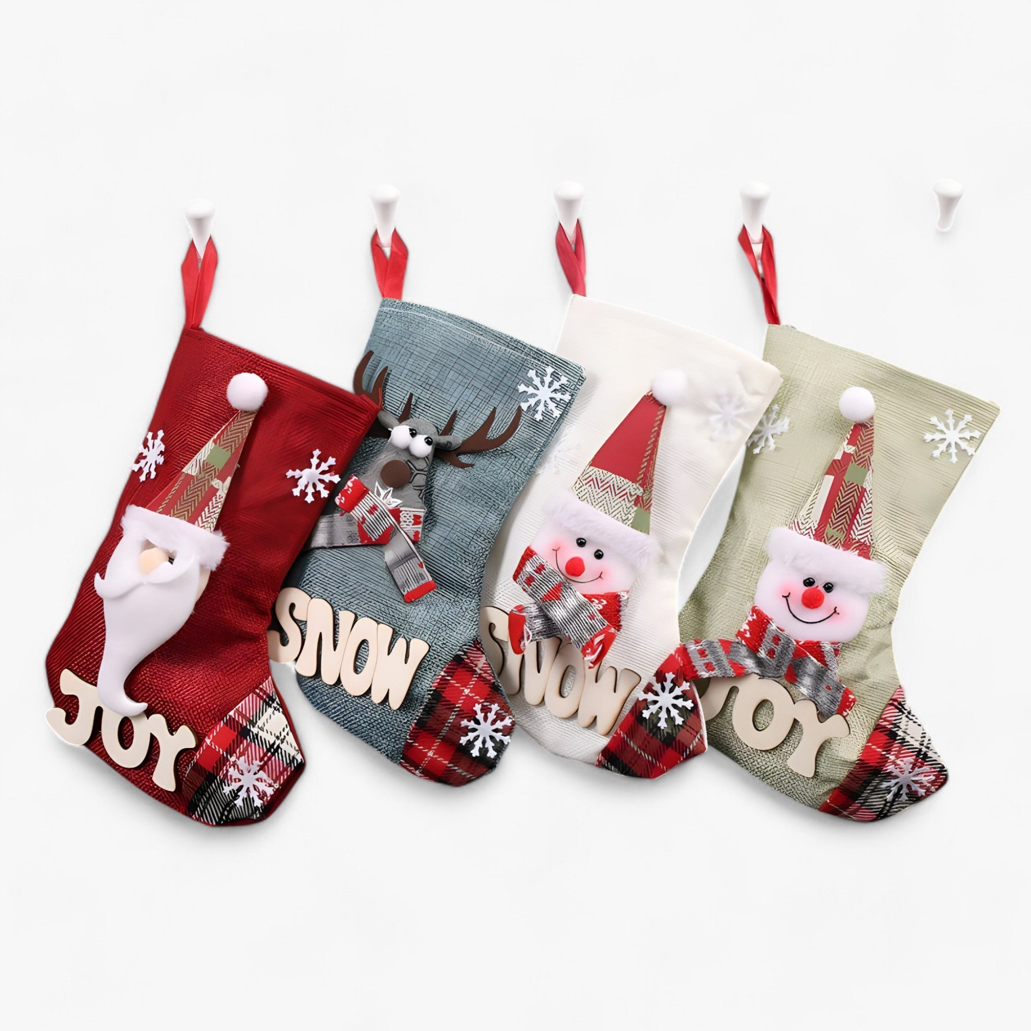 home & garden : Kerstklaar Sokken Sneeuwman - Feestelijke Decoratie voor het Huis - Rood in van Pantino