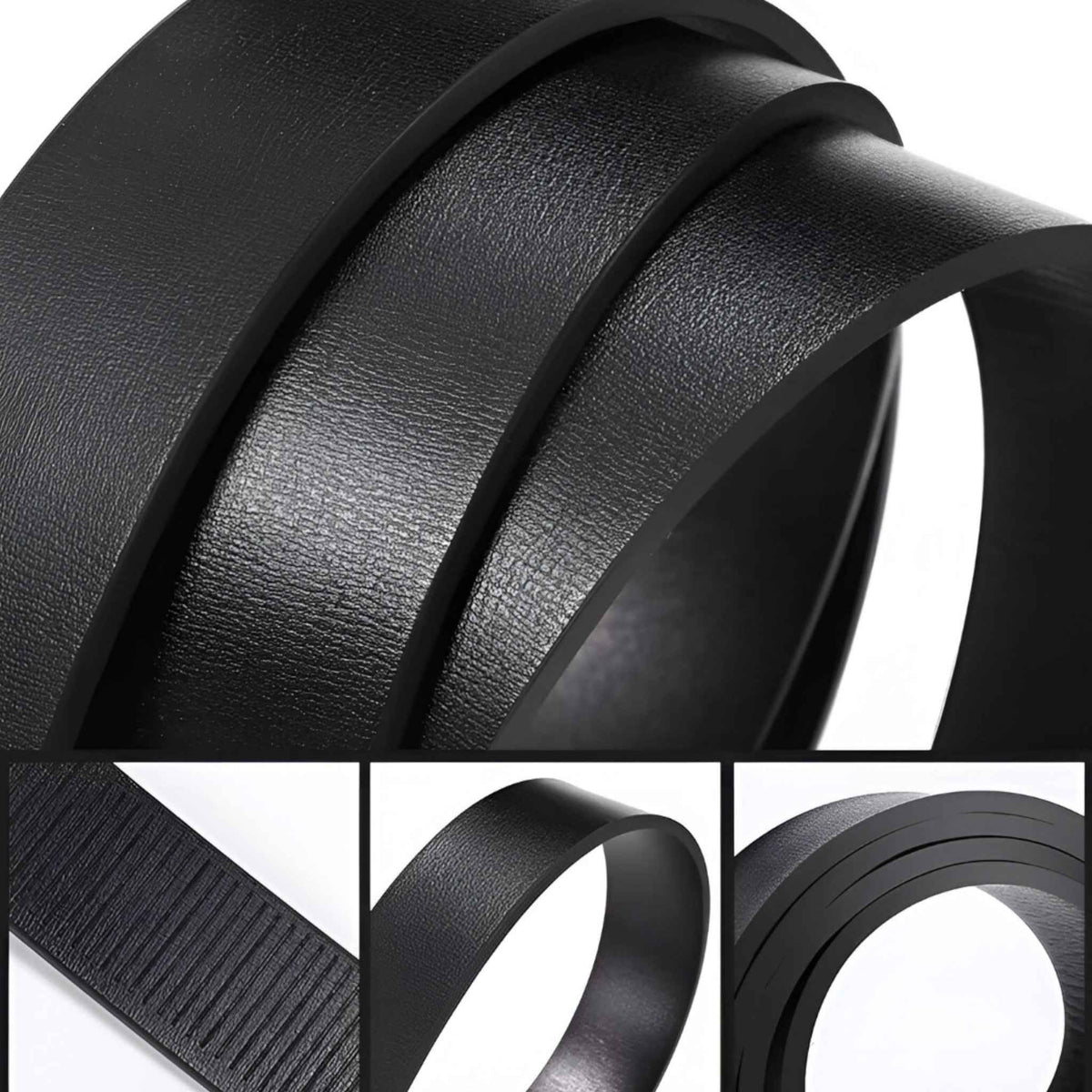 Men's Belt : Heren Klassieke Riem van Echt Zwart Leer - Elegant en Functioneel voor Elke Gelegenheid in van Pantinoshop