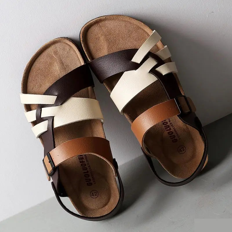 Sandals : Orthopedische Sandalen van Hoogwaardig Leer - Zwart in van Pantinoshop