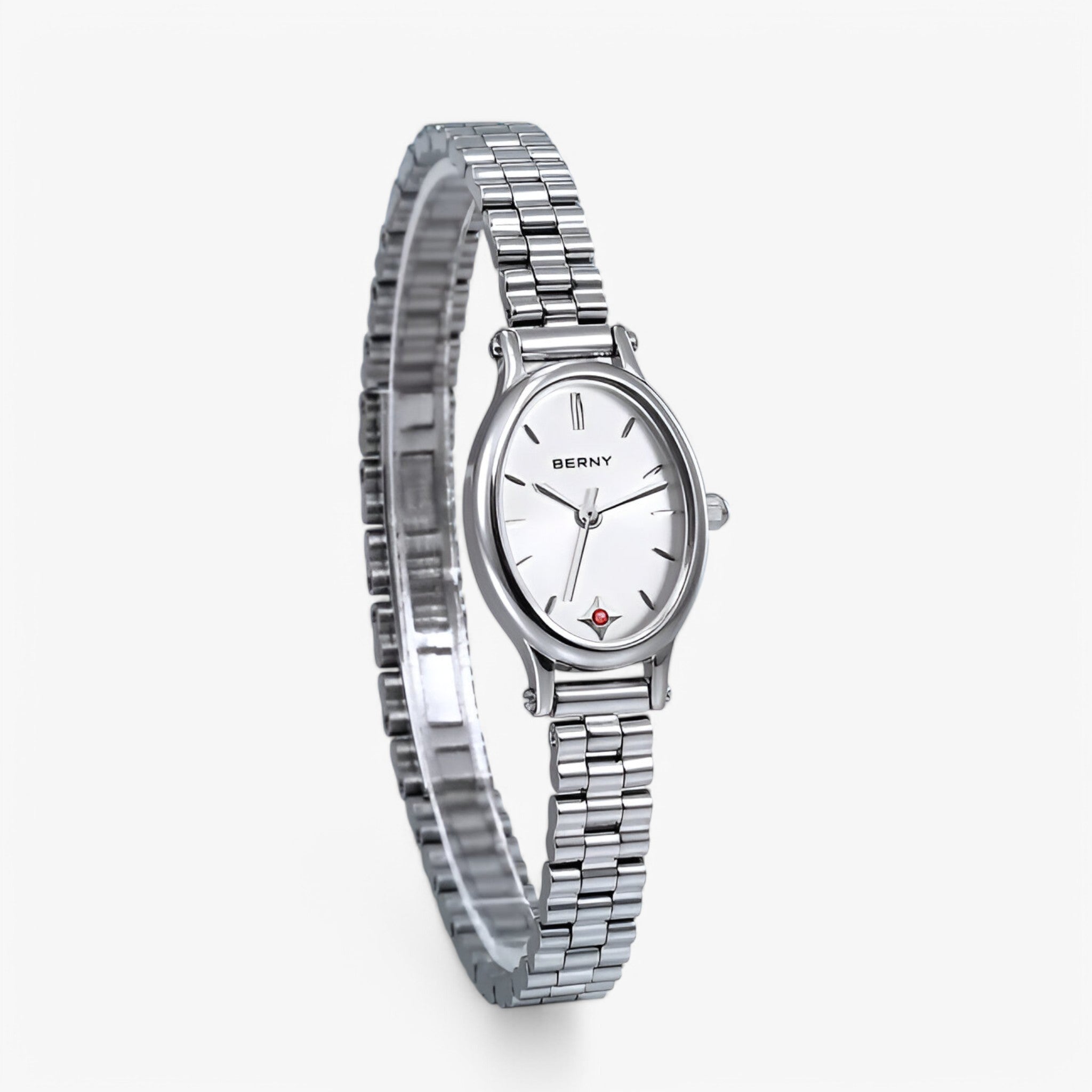 Watch : Minimalistische Ovalen Armbandhorloge Dames - Zwart in van Pantino