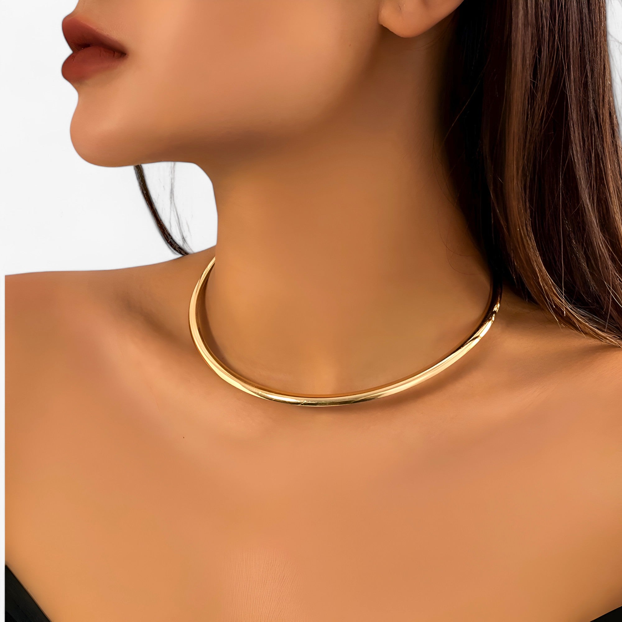 Enkele Gouden Choker Ketting - Stijloptie voor Elke Feestlook Lana Donna