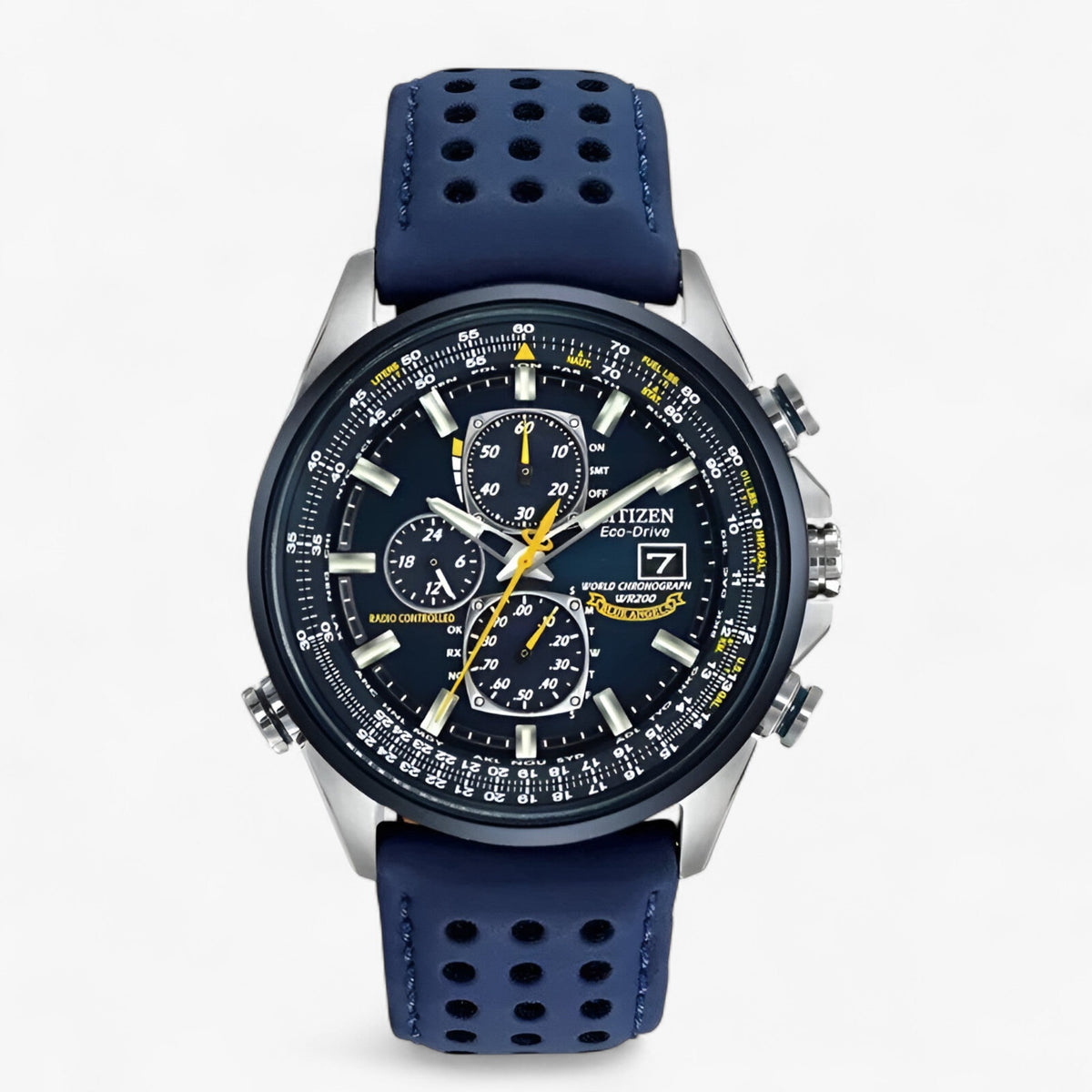 Heren Chronograaf Horloge MultiSteel 42mm – Staal Zilver, Blauwe Wijzerplaat