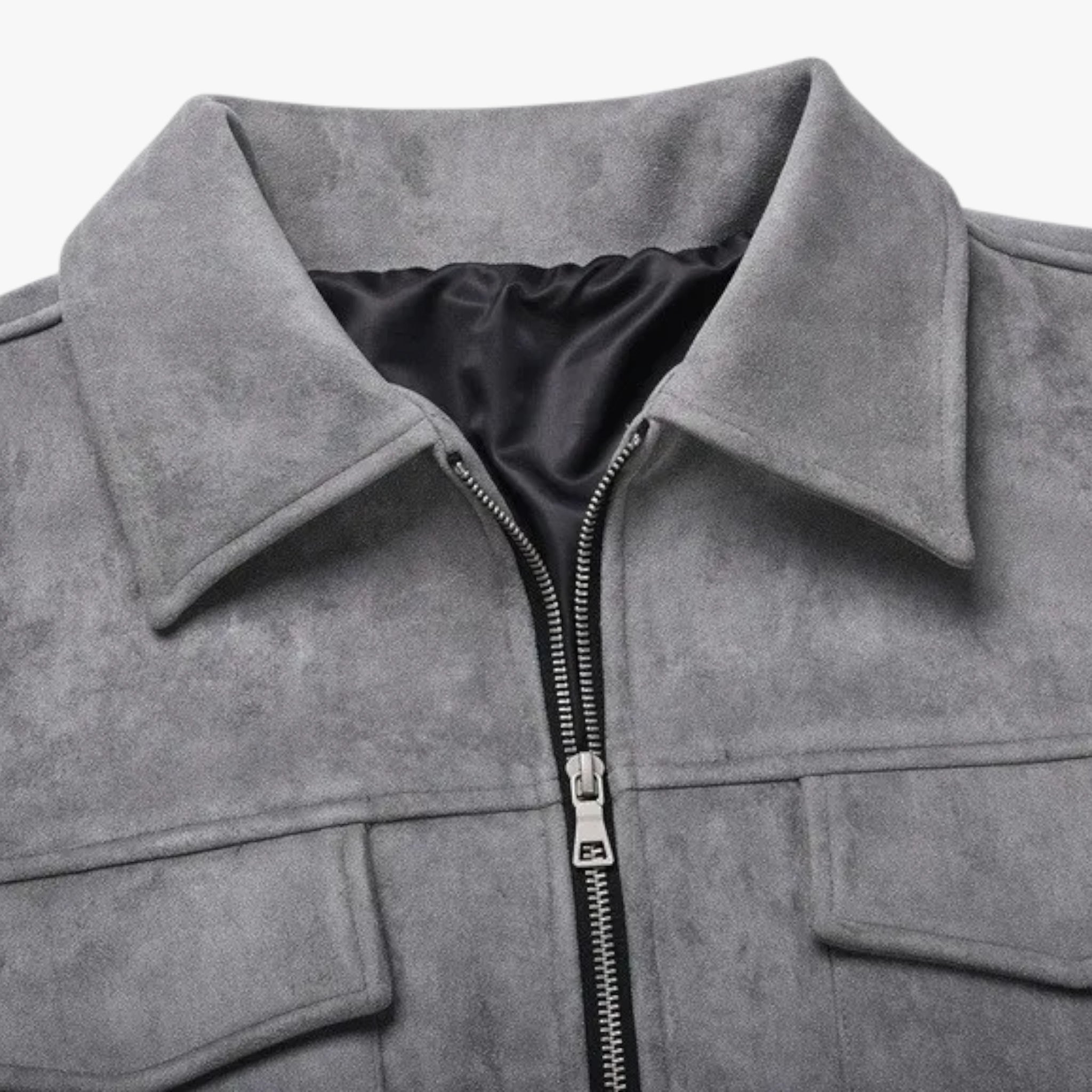 Herenjassen en -jassen : Heren Casual Multi Pocket Jas - Grijs in van Pantino