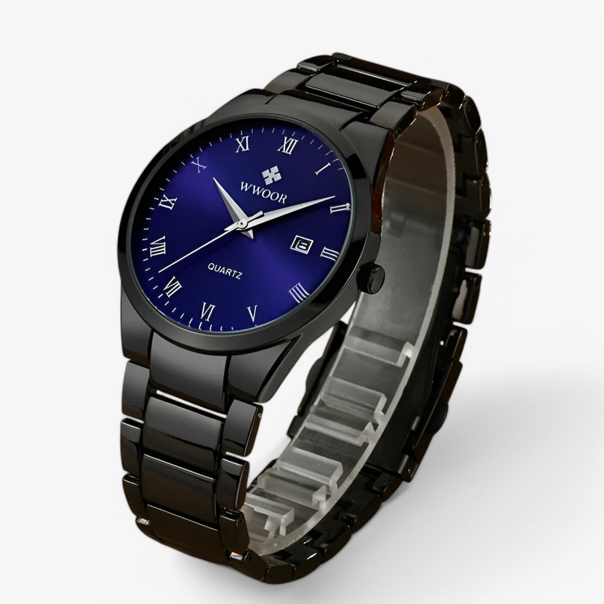 Elegant Heren Stalen Kwarts Horloge