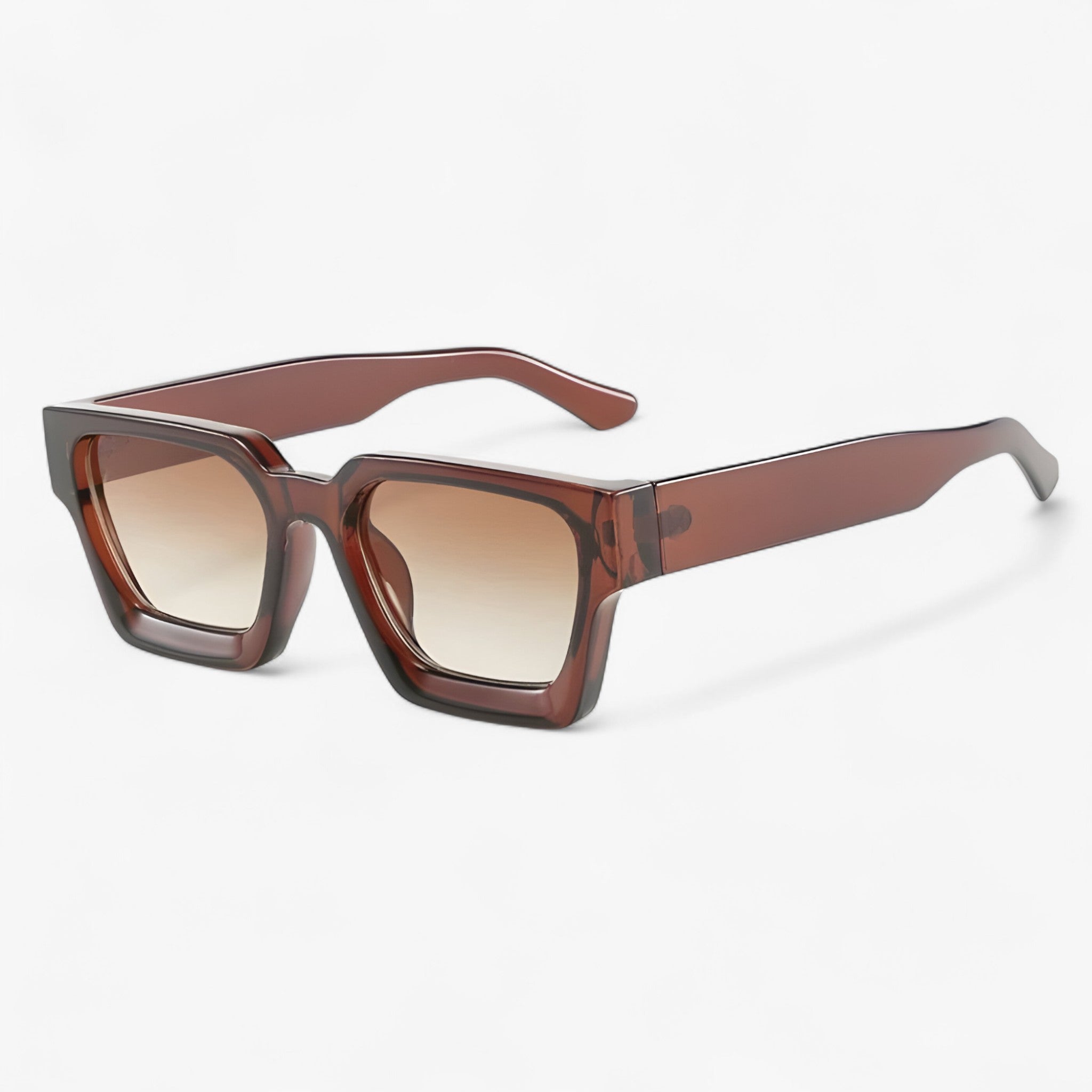 Sunglasses : Zonnebril Heren Vierkant Retro, Montuur Mat Zwart, Gepolariseerde Lenzen UV400 in Landland van Pantinoshop