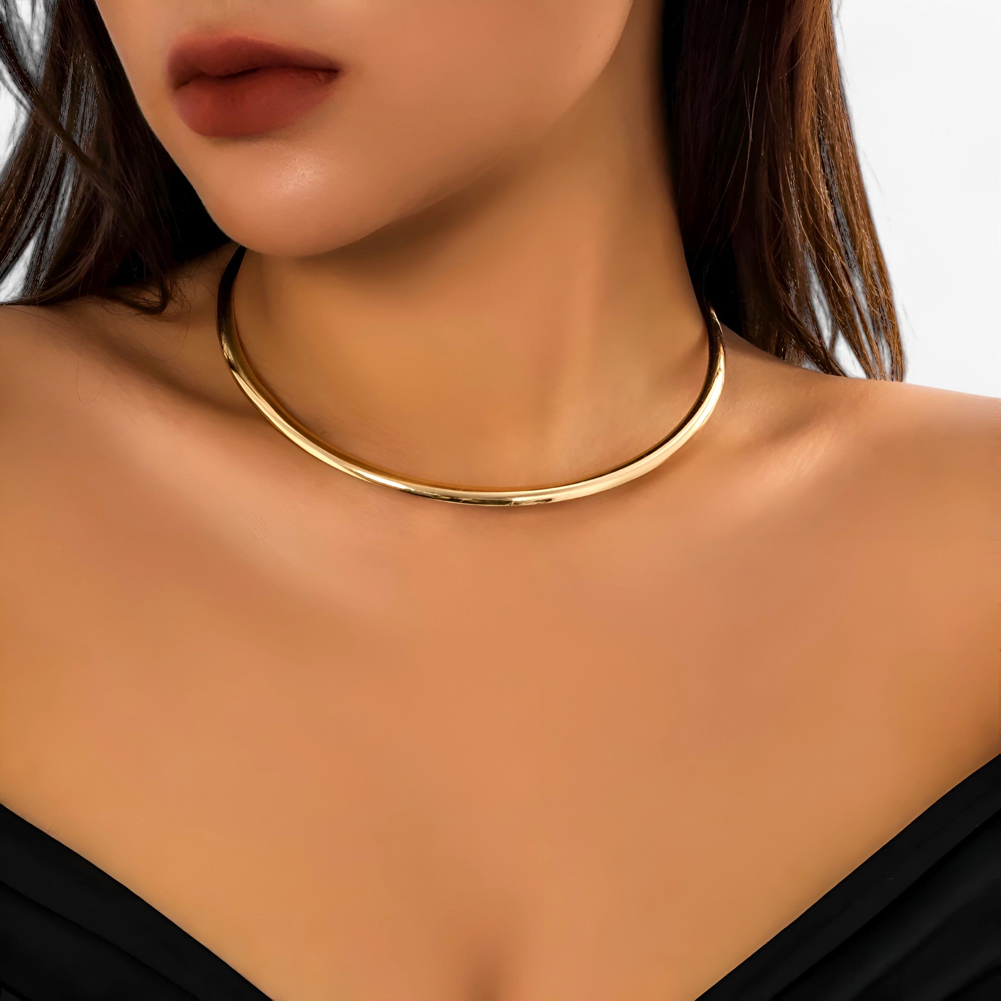 Enkele Gouden Choker Ketting - Stijloptie voor Elke Feestlook Lana Donna