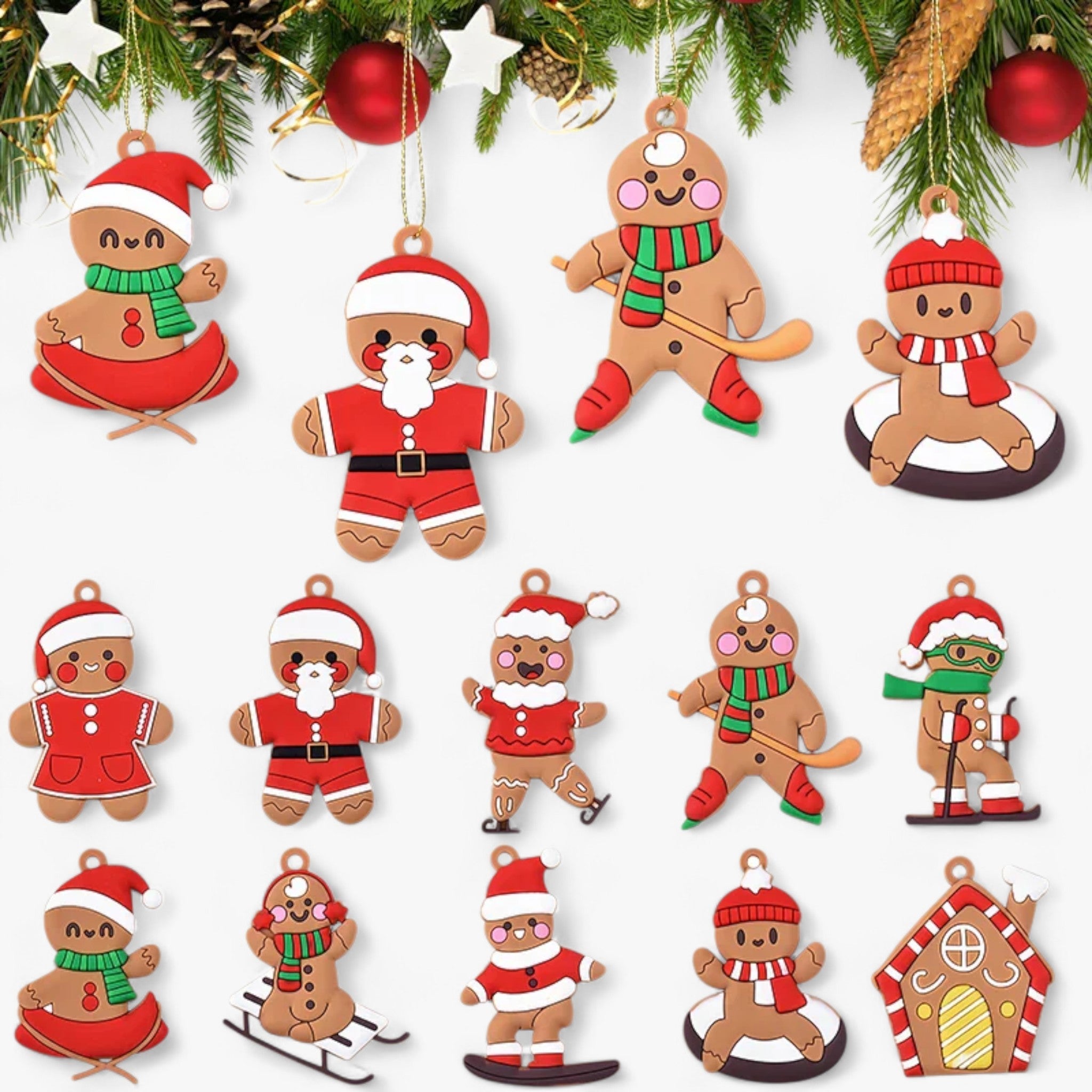 home & garden : Sport Gingerbread Man-Hangers - Feestelijke Decoraties voor de Boom in van Pantino