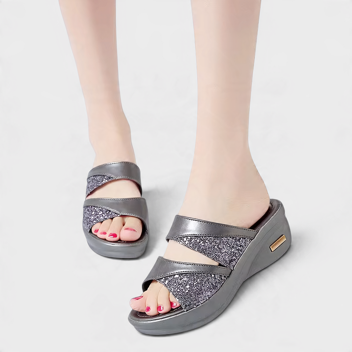 Sandals : Sandalen Dames Zwart - Elegante Gesp - Voor die van een Strakke en Modebewuste Look Houden in van Pantinoshop