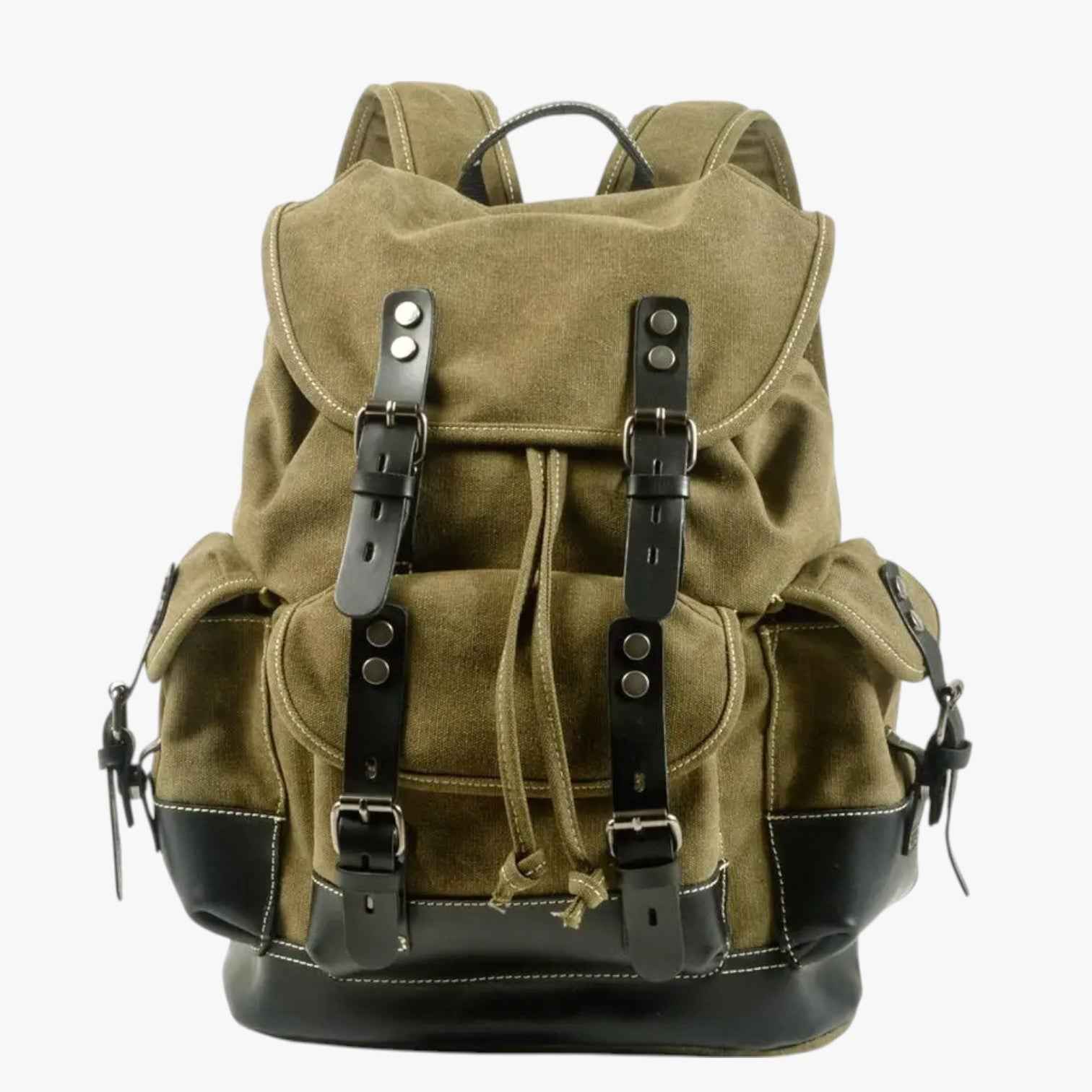 Bags : Heren Wandelrugzak Grote Capaciteit Canvas en Leer in van Pantinoshop
