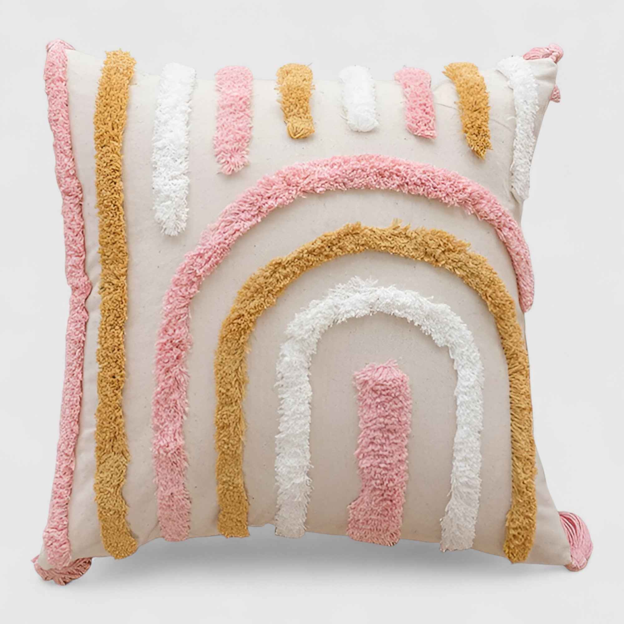 Decoratief Roze Fluwelen Gecapitonneerd Kussen