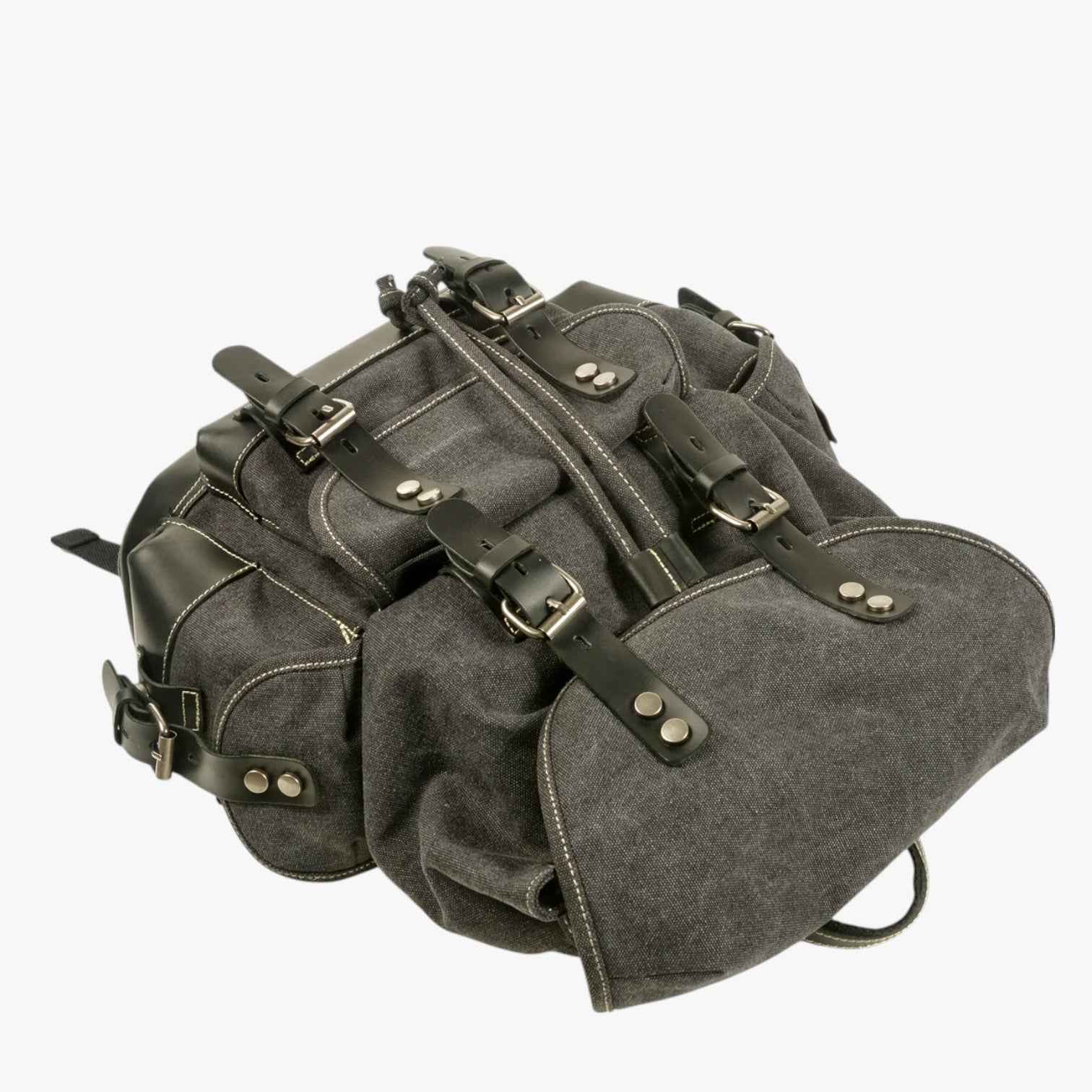Bags : Heren Wandelrugzak Grote Capaciteit Canvas en Leer in van Pantinoshop