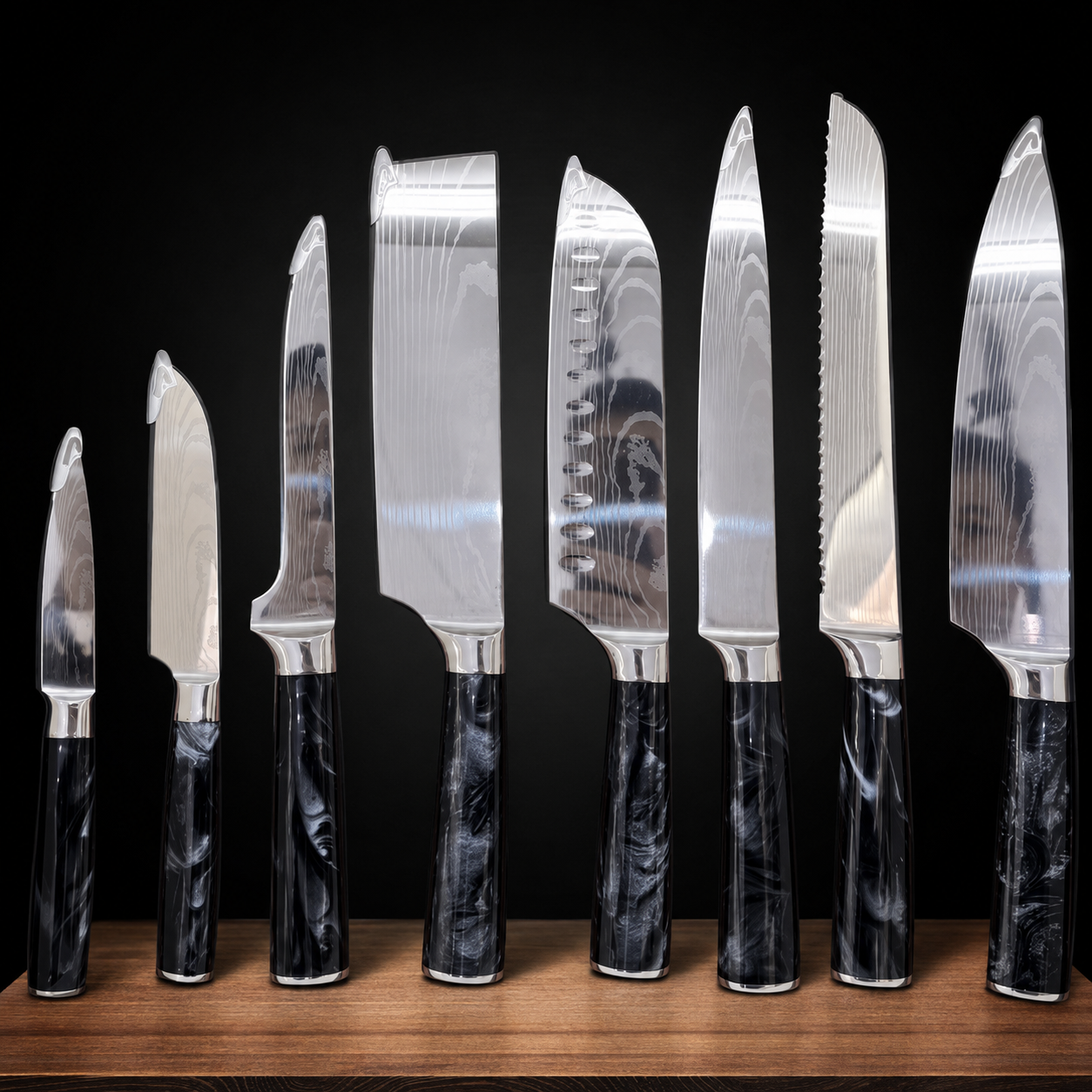home & garden : Stalen Keukenmessen – Los Verkrijgbaar of 8-delige Messenset met Ergonomische Handgreep in GEHELE COLLECTIE (8 MESSEN) van Pantino