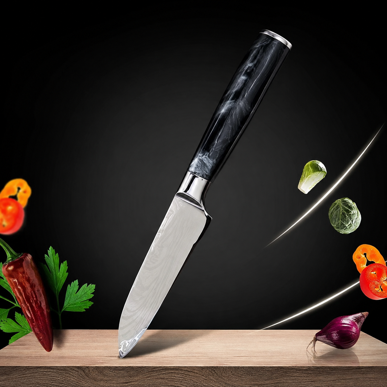 home & garden : Stalen Keukenmessen – Los Verkrijgbaar of 8-delige Messenset met Ergonomische Handgreep in 5” HOBBYMES van Pantino