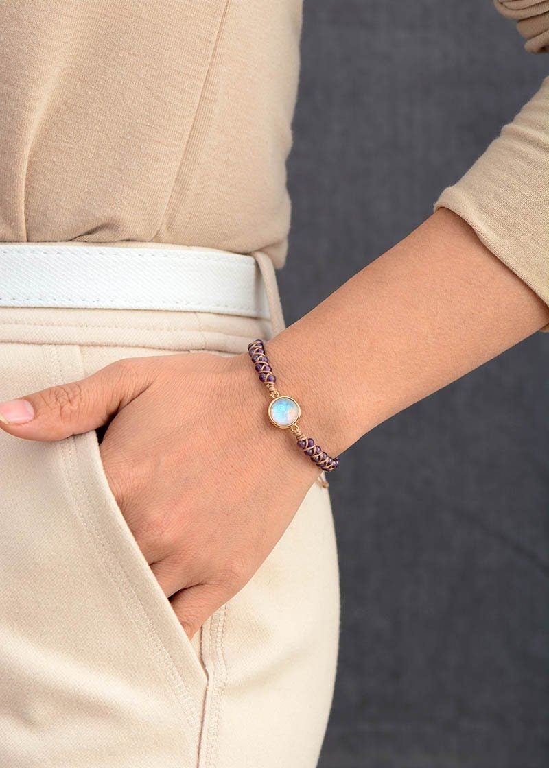 Bracelet : Armband Paars - HealWithin Amethist Helende in van Pantino