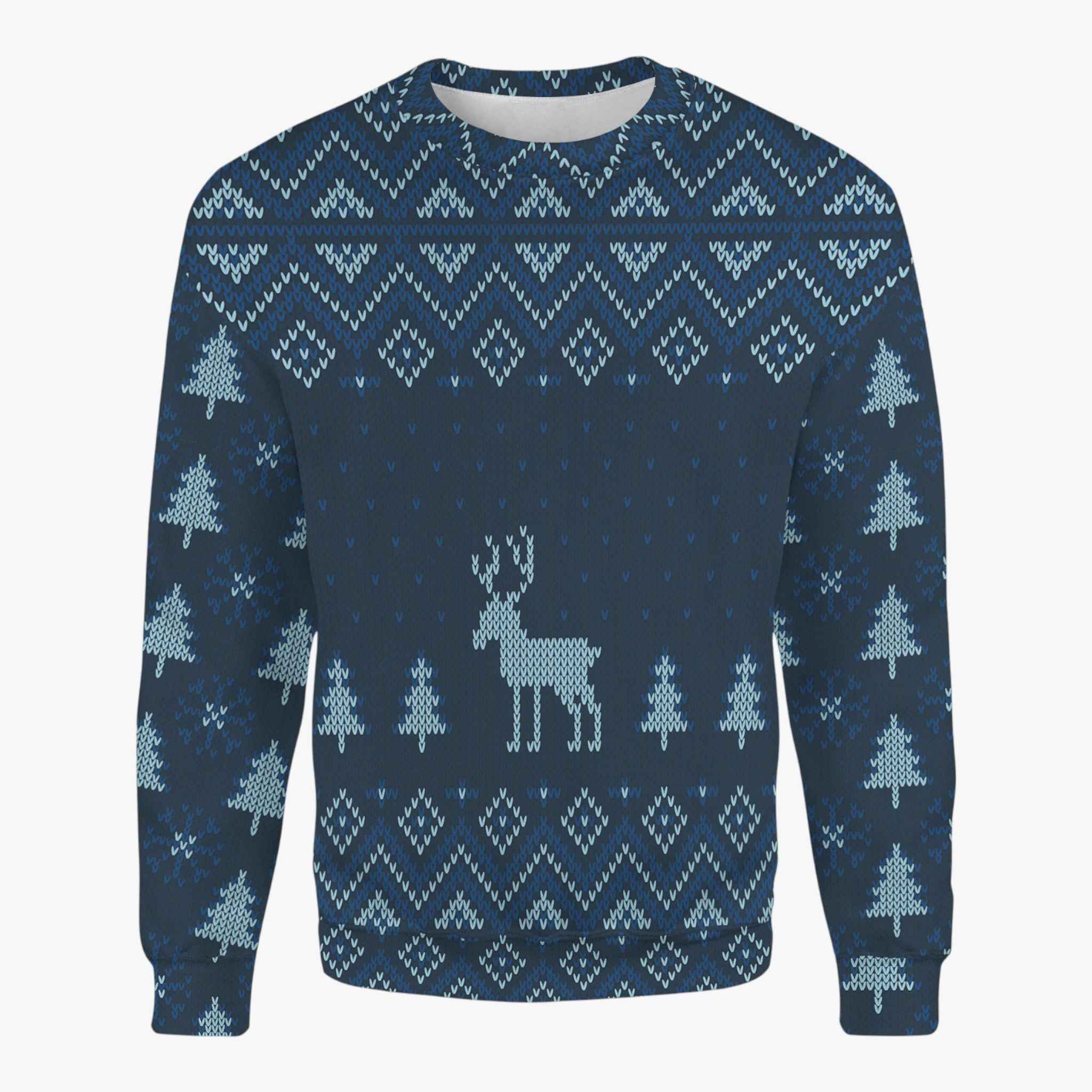 Sweaters : Unisex Casual Sweater met Sneeuwvlokken in Ontwerp 2 van Pantino