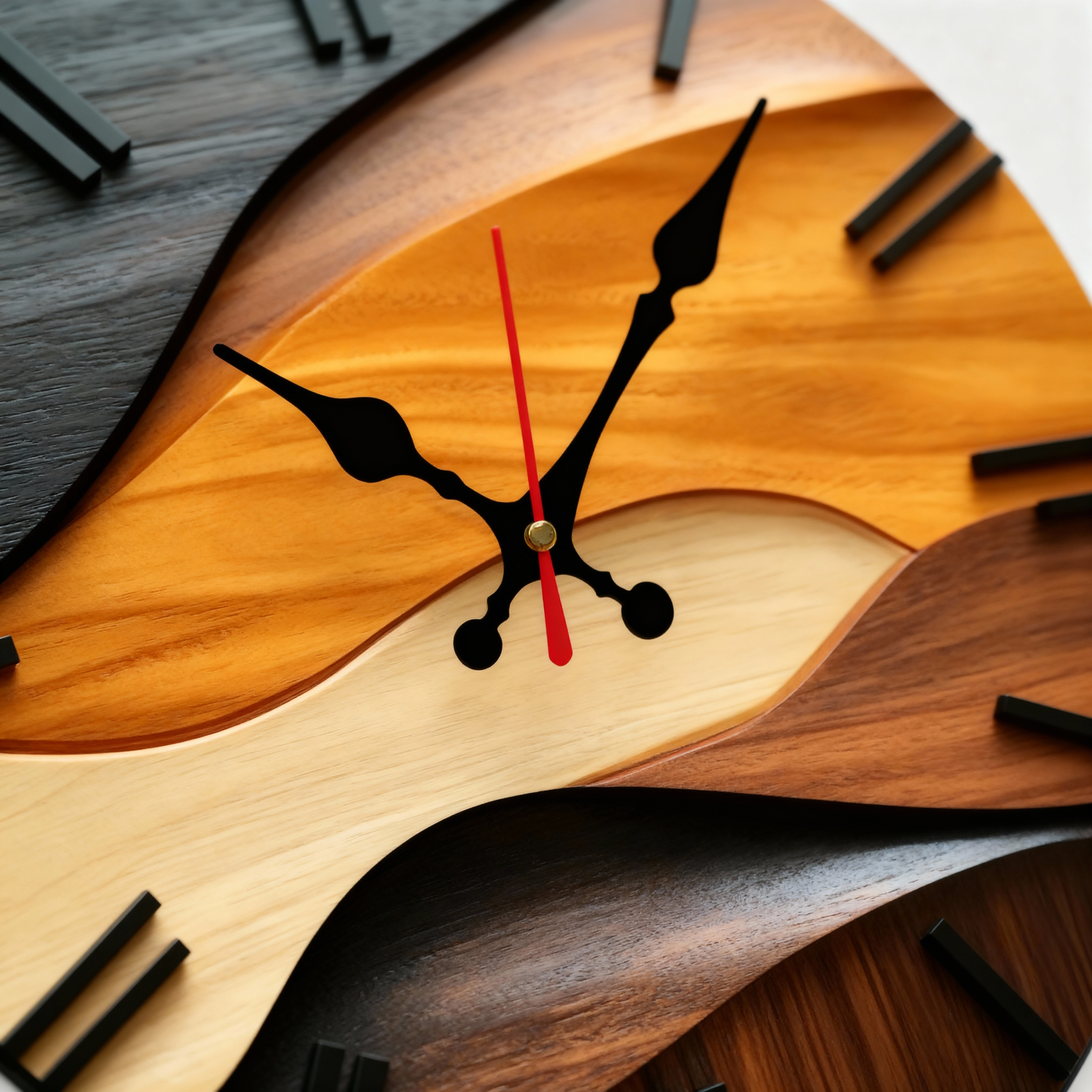 Horloges murales : Houten Wandklok Modern Design Groot formaat voor Woonkamer/Keuken in van Pantinoshop