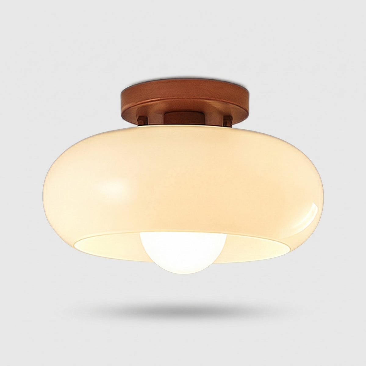 Moderne Bauhaus Plafondlamp – Sculpturale Glazen Koepel