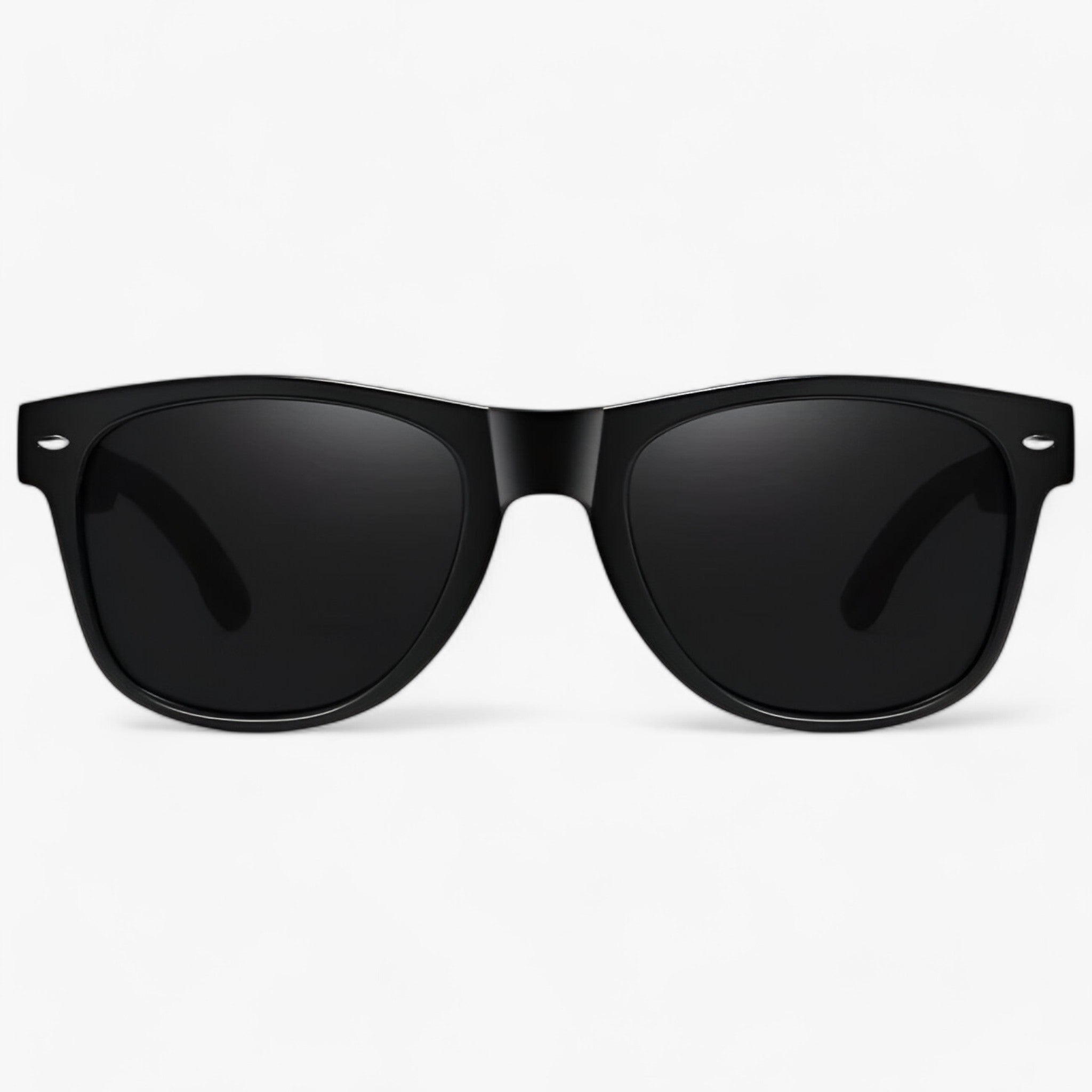 Sunglasses : Barcur, Klassieke Coole Houten Tempels Zonnebril, UV400 Gepolariseerde Zonnebril - Glanzend Zwart in van Pantino