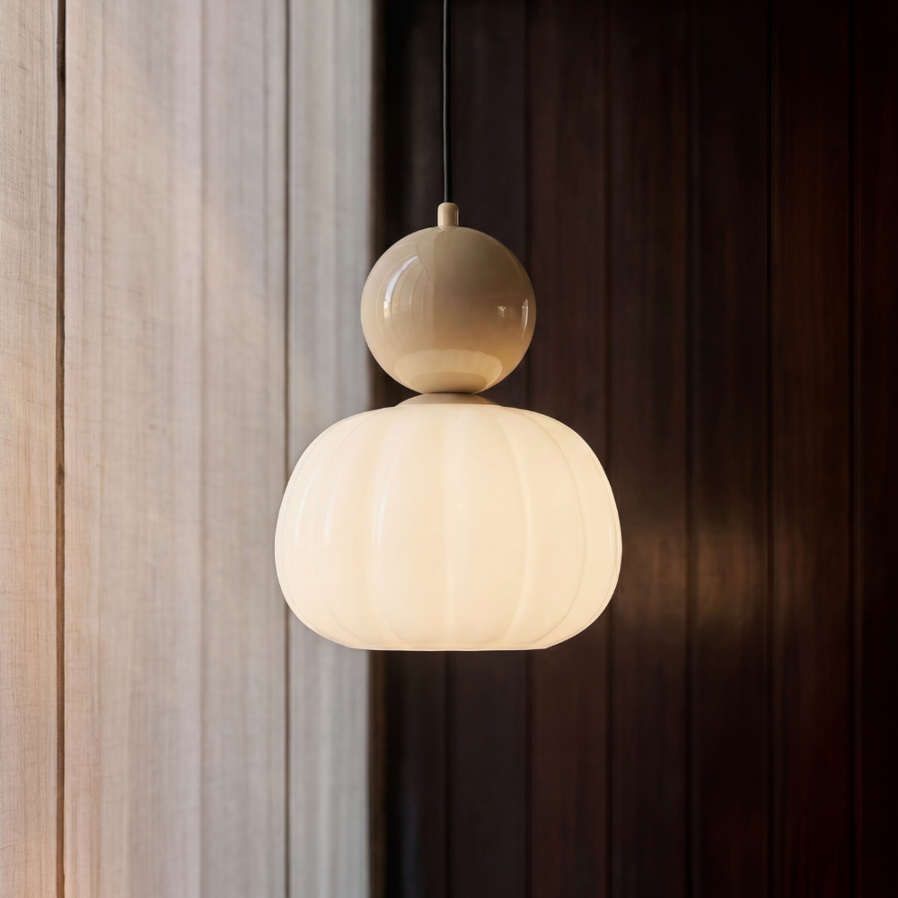 Art Deco Hanglamp - IJzer & Acryl, 1 of 3 Lichten