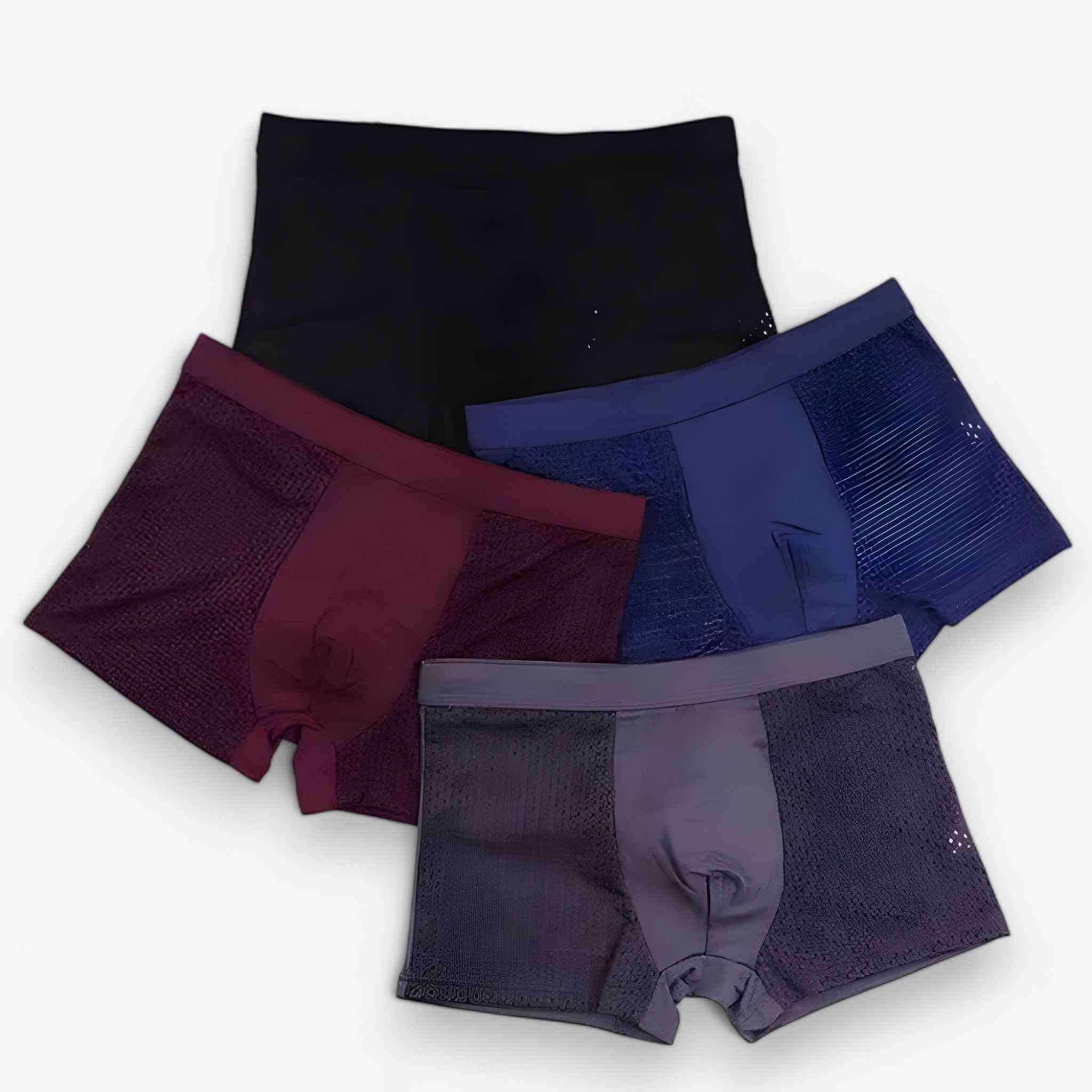 Boxer Heren Bamboe (Verpakking van 10) Zwart/Grijs - Ademend, Hypoallergeen, Comfortabel