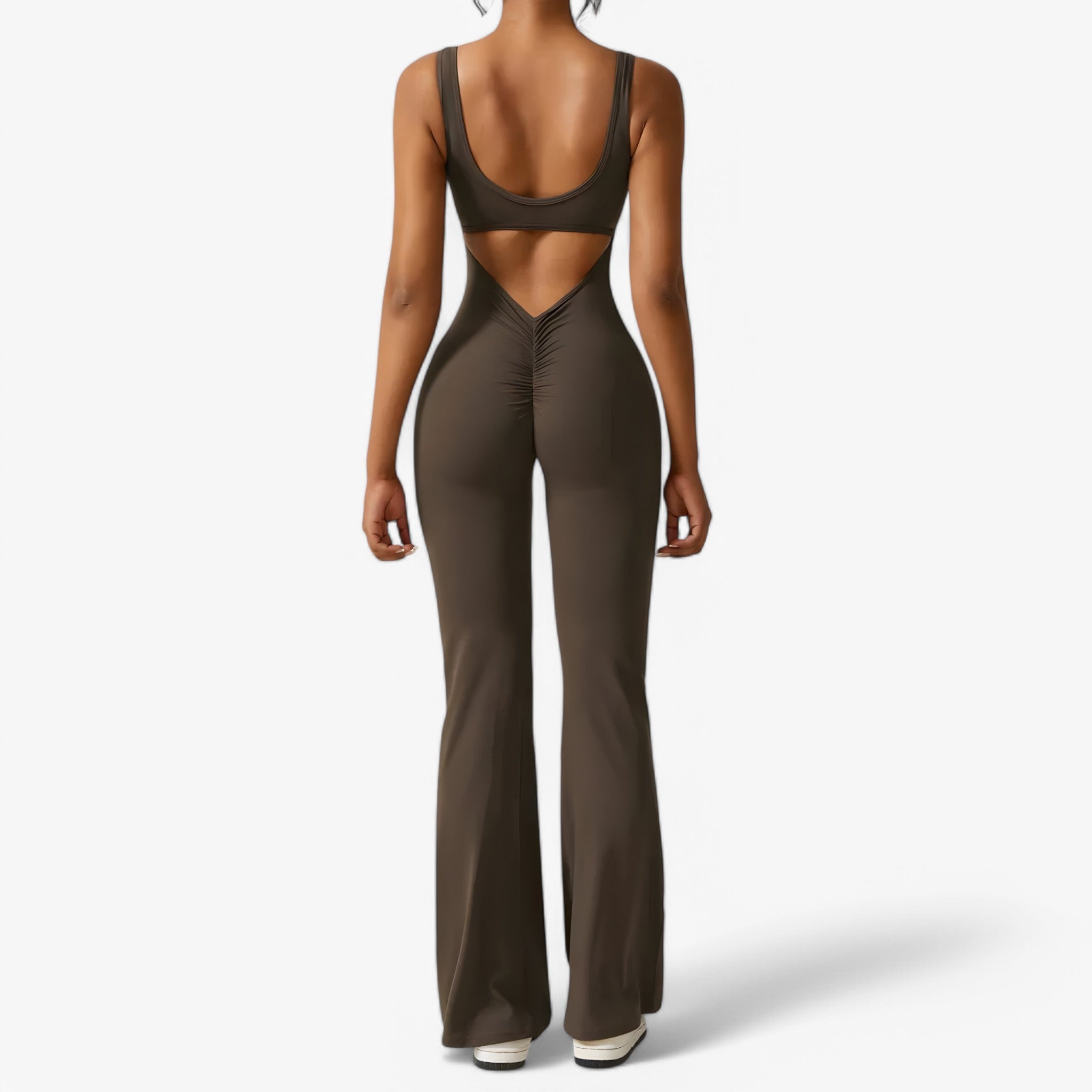 One-Pieces : Elegante zwarte jumpsuit met diepe V-hals voor dames in van Pantino