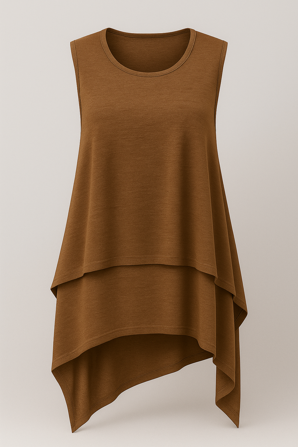 Top Dames Asymmetrisch Vloeiend Zwart Elegant Mouwloos S-XL