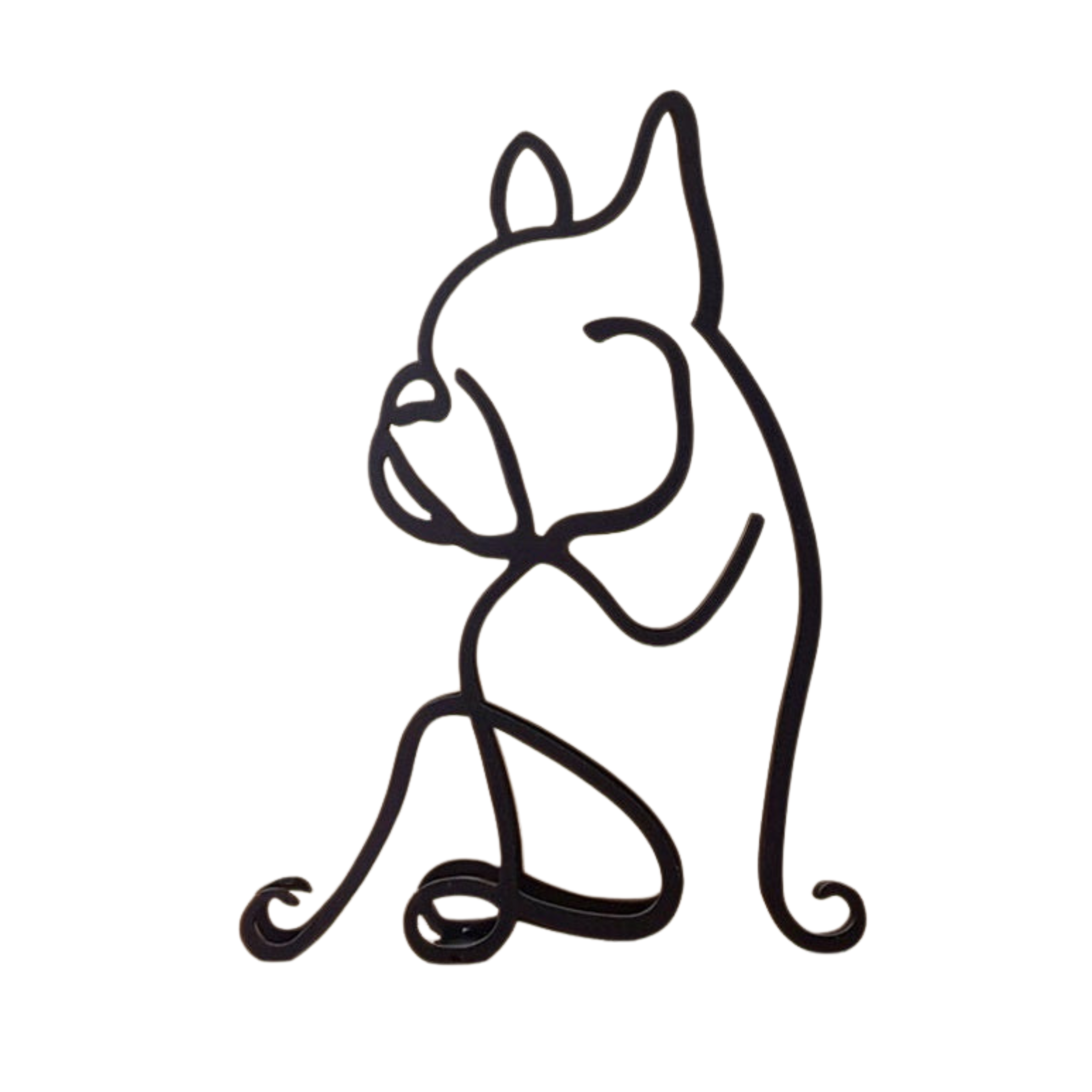 home & garden : Bull Terrier beeldje wit - Modern abstract hondenbeeldje van Hiet, 20cm, voor hondenliefhebbers in Bull Dog van Pantino