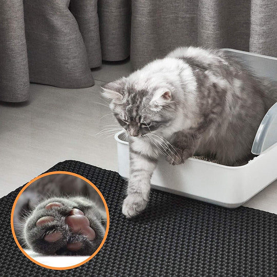 pets : PawGuard - Kattenbakmat - Zwart in van Pantino