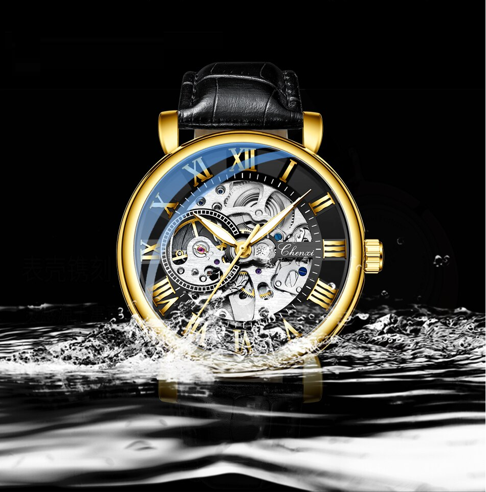 watches : Cheno Horloge Heren - Horloge - Gouden Zwart in van Pantino
