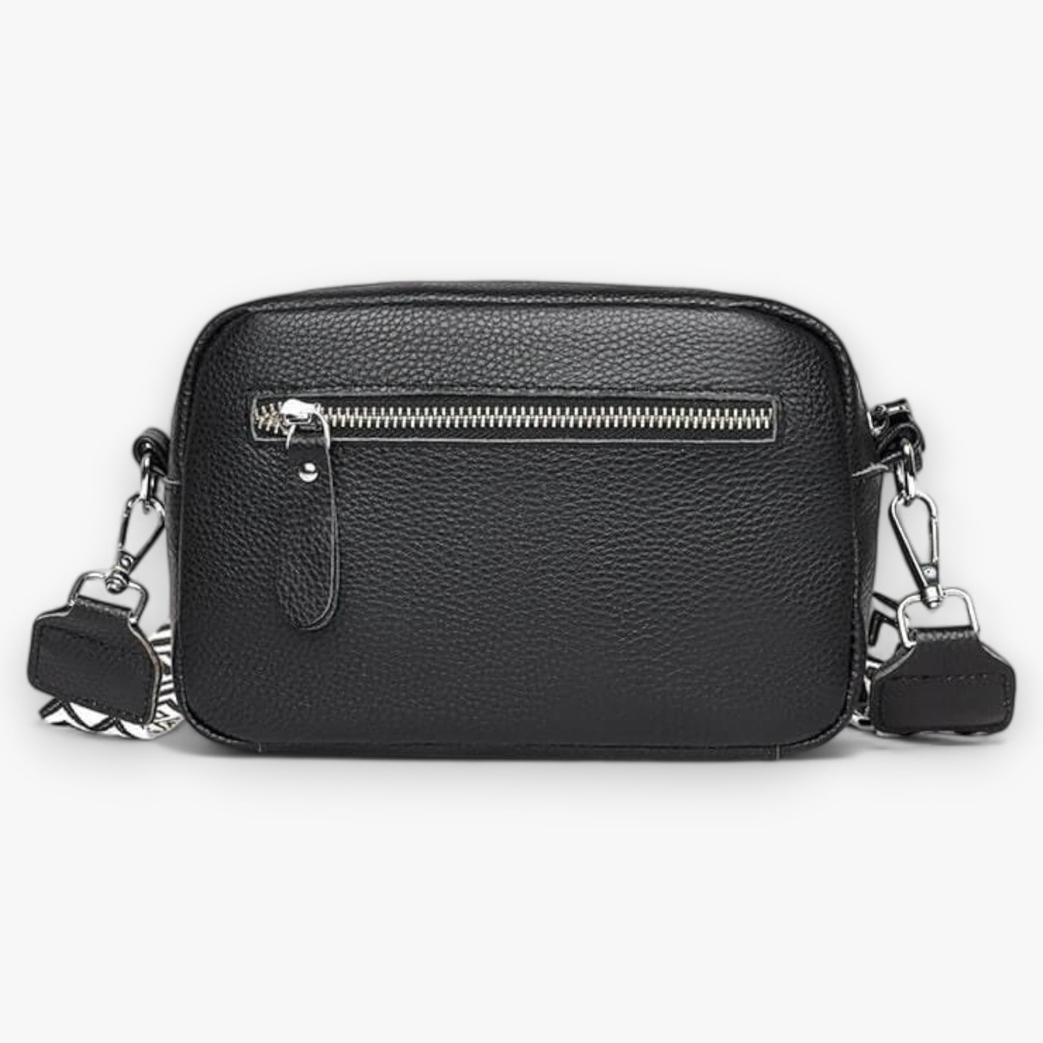 bags : CrossbodyBag Dames - Leren Damestas Zwart (Nog 2 op Voorraad) in van Pantino