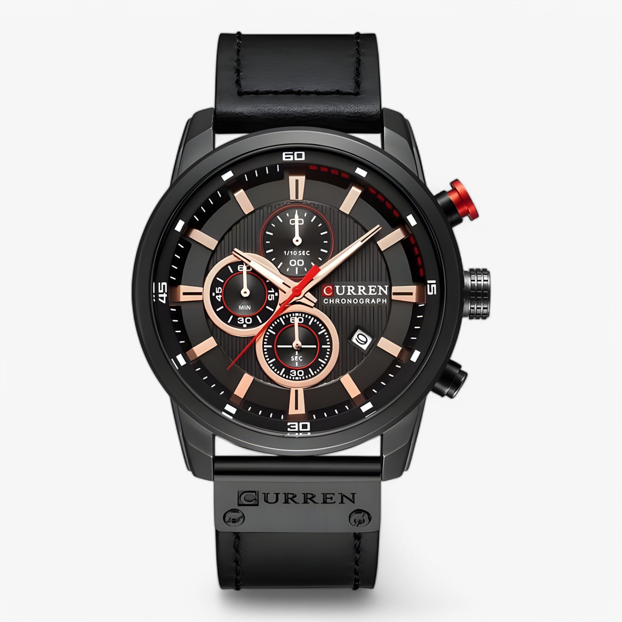 watches : Horloge Roségoud Zwart - Sport Polshorloge in Zwart van Pantino