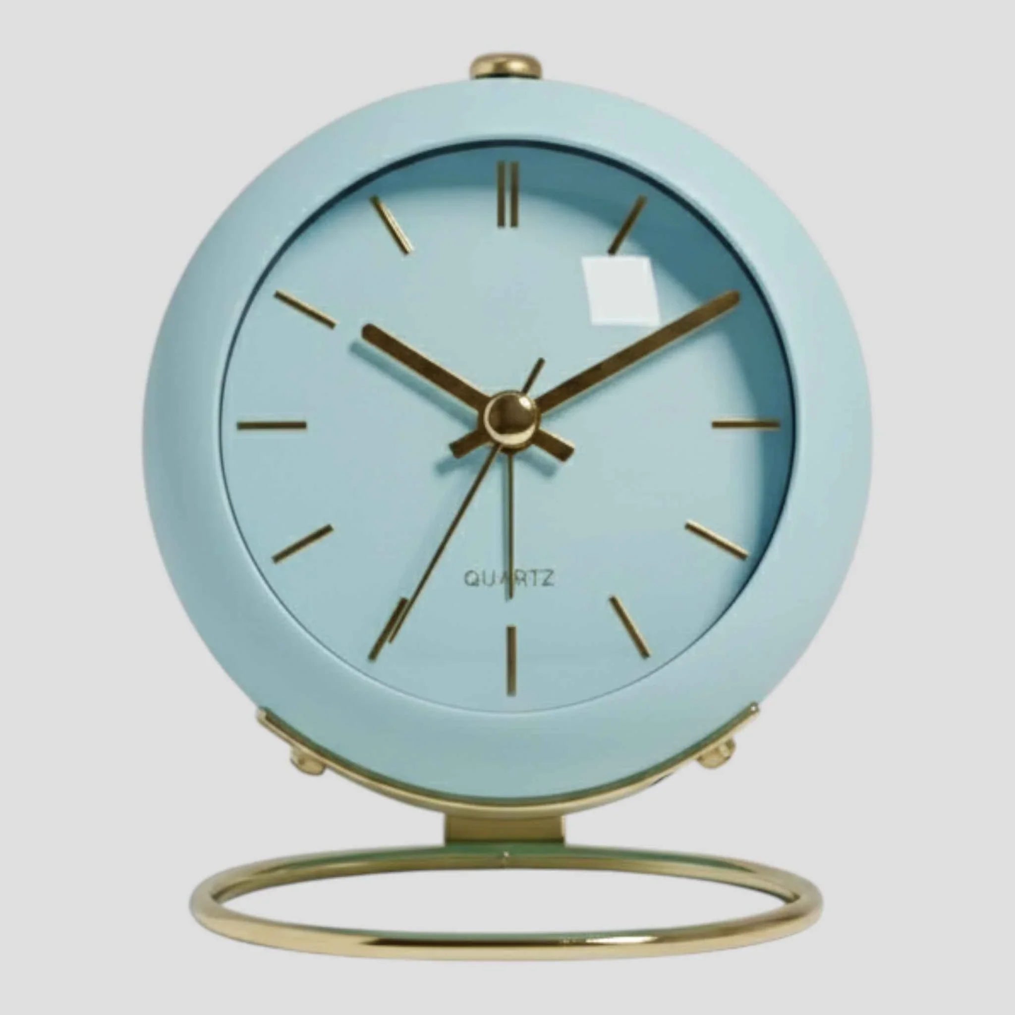 Horloges : Stille Kwarts Bureauwekker - Vintage Tafelklok voor Slaapkamer/Kantoor in Blauw van Pantinoshop