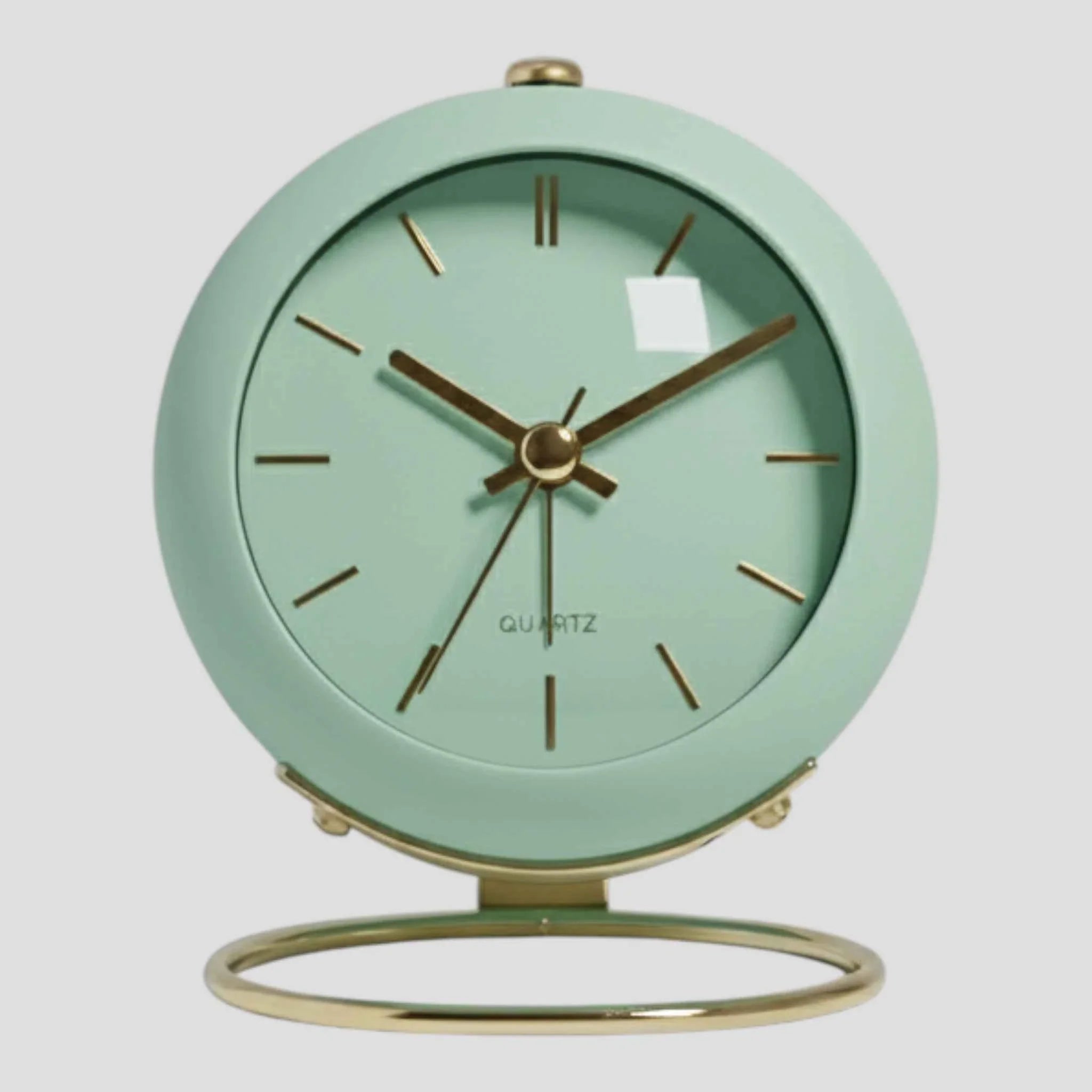Horloges : Stille Kwarts Bureauwekker - Vintage Tafelklok voor Slaapkamer/Kantoor in Vert van Pantinoshop
