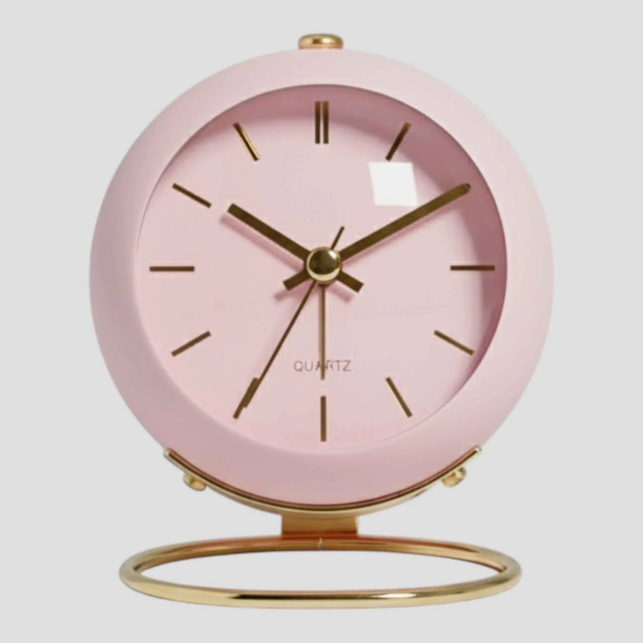 Horloges : Stille Kwarts Bureauwekker - Vintage Tafelklok voor Slaapkamer/Kantoor in Roos van Pantinoshop