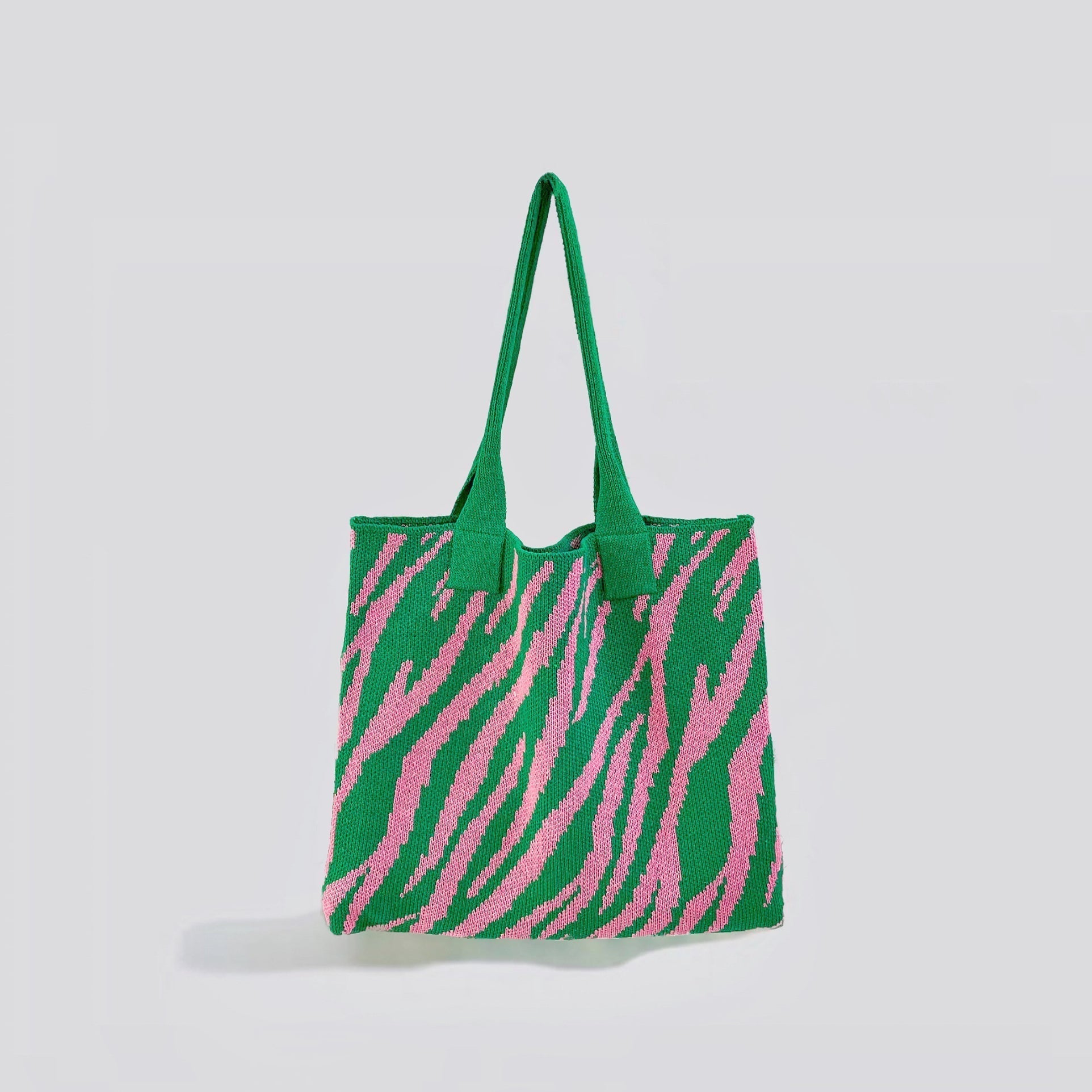 bags : ZeBra - Stijlvolle Tas Dames 4 Cm - Groen-Roze in Groen-roze van Pantino
