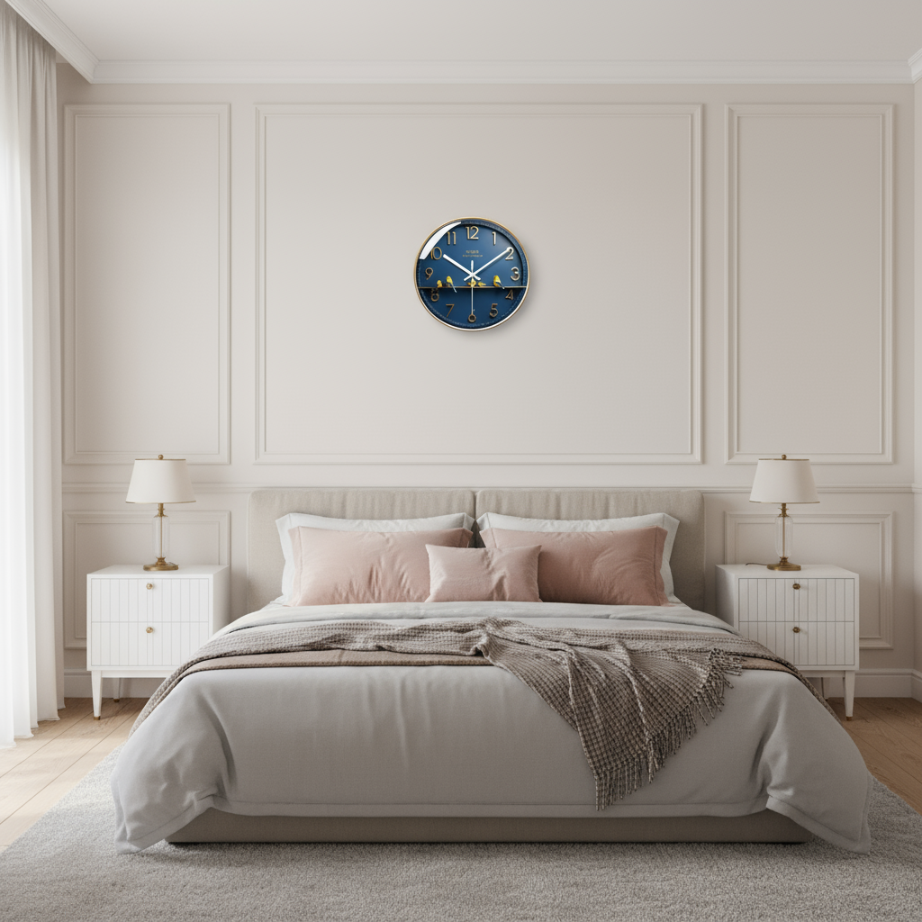 Stille Glazen Wandklok Modern Design voor Woonkamer/Keuken
