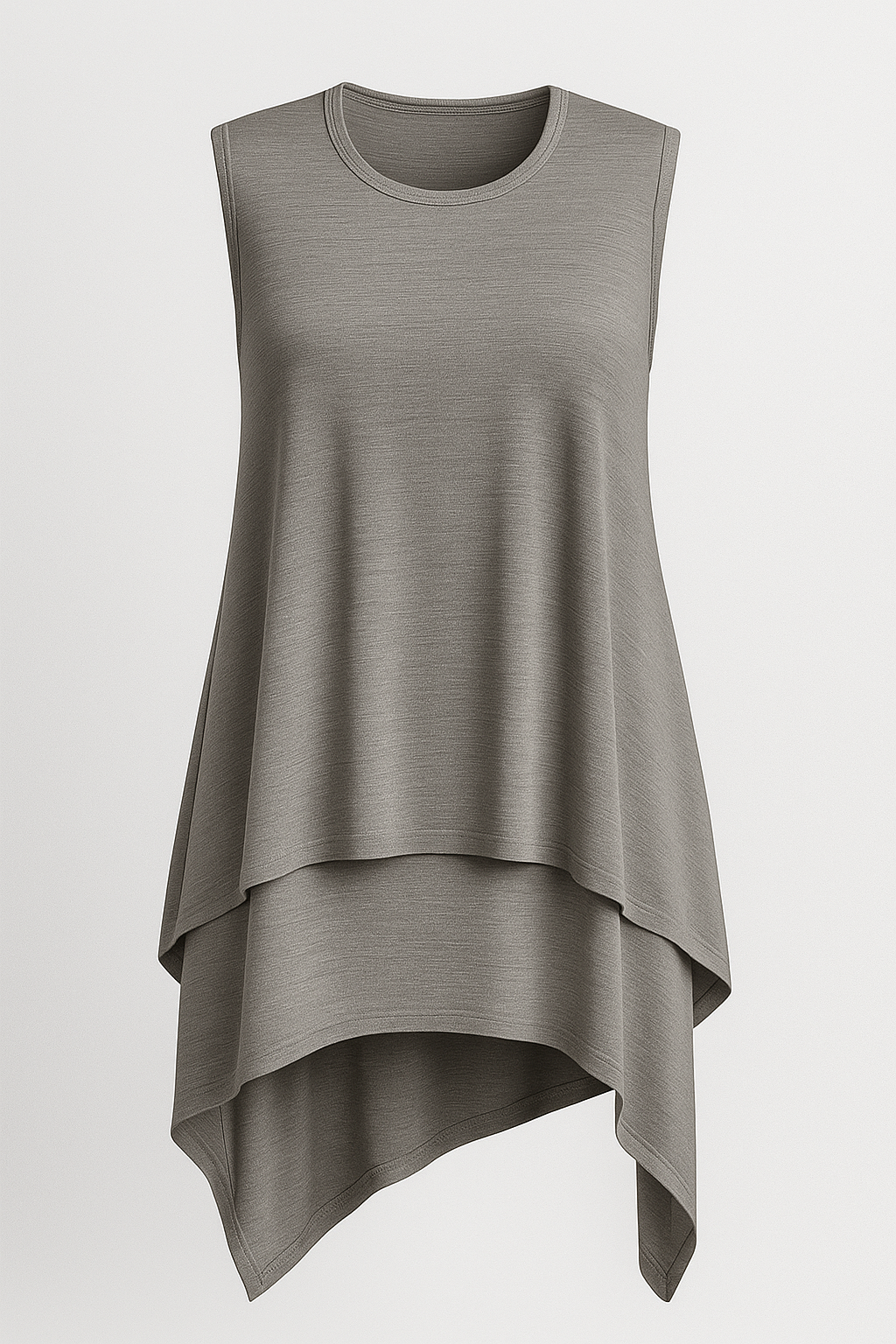 Top Dames Asymmetrisch Vloeiend Zwart Elegant Mouwloos S-XL