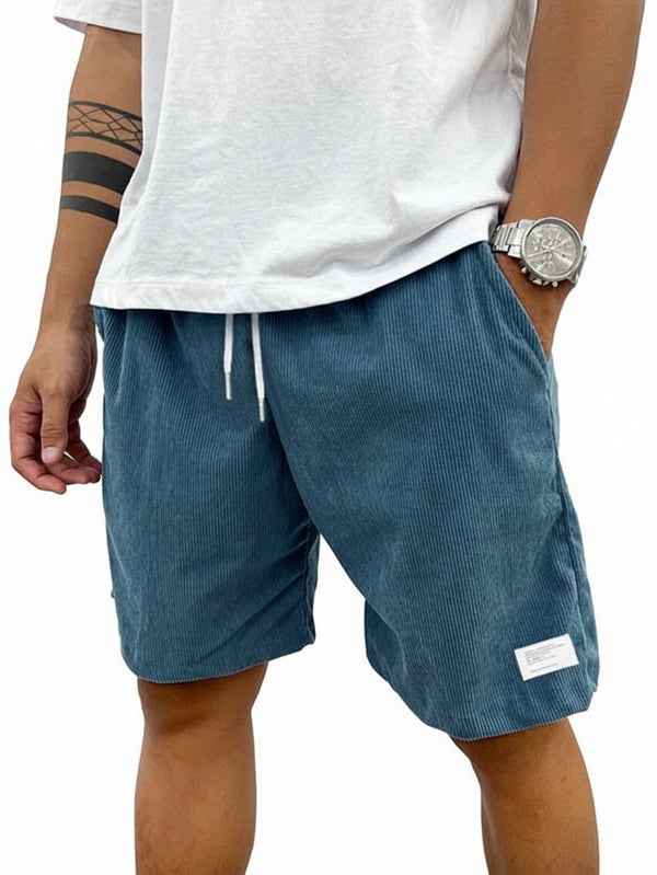 male shorts : Heren Shorts met Elastische Taille en Koordjes, Relaxed Fit in van Laarhout Mode