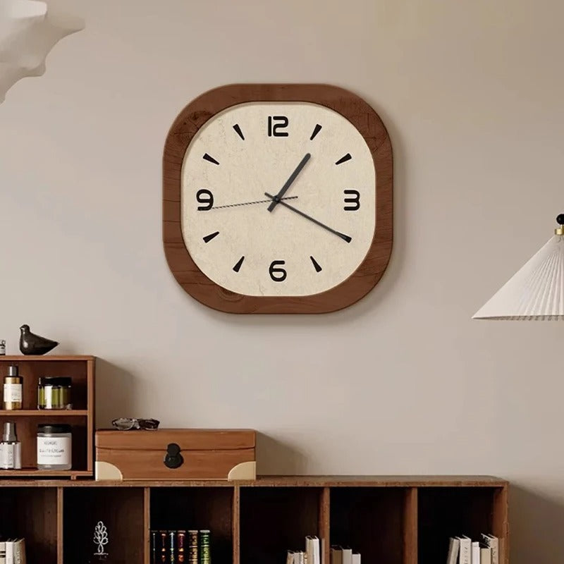 Vierkante Houten Wandklok – Vintage Design, Bestseller