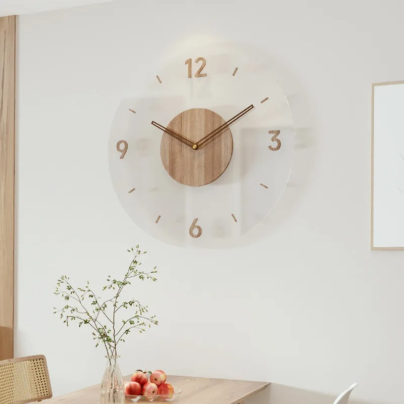 Minimalistische Houten Wandklok – Strak Design, Bestseller