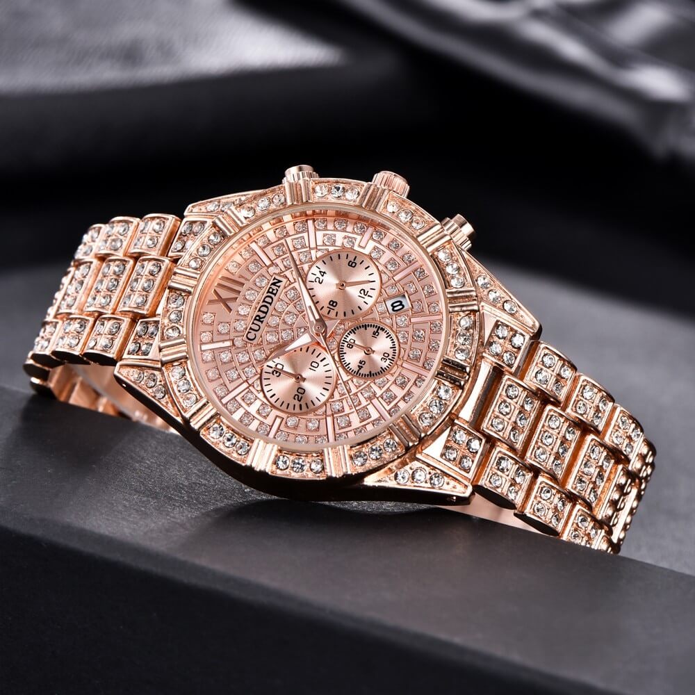 watches : Horloge Rose Goud - Icey Phantom Dames Horloge met Roestvrijstalen Band in van Pantino