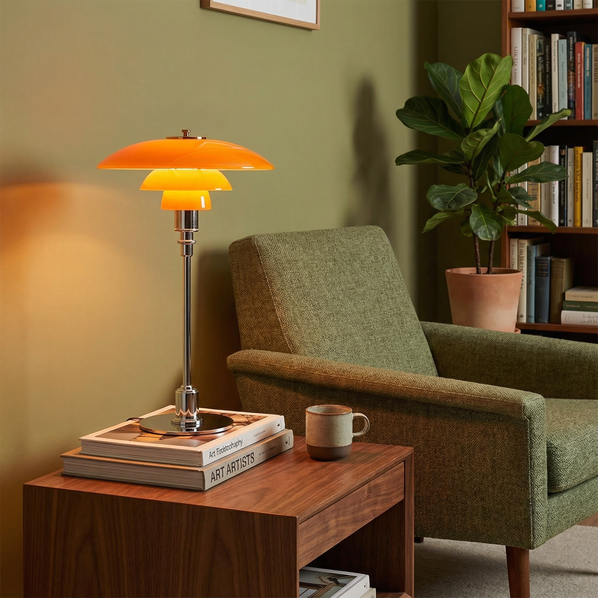 Moderne Deense Design Tafellamp - Gelaagde Kap, LED