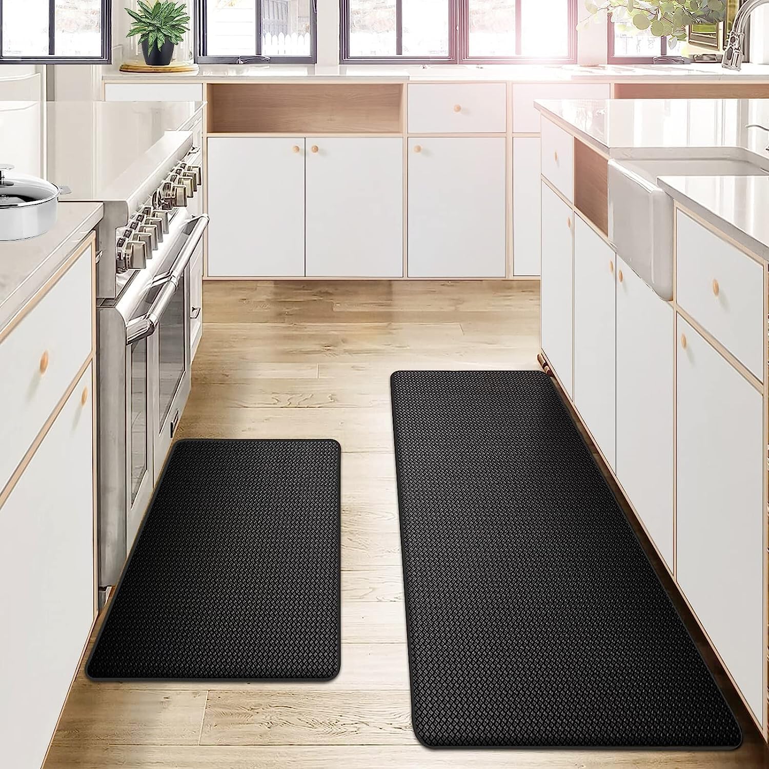 Kitchen Mats : Keukenmat Anti-Vermoeidheid Ergonomisch Antislip - 4 Kleuren Maten 18x30 tot 18x71 Inch Schuimkern in van Casa & Beyond
